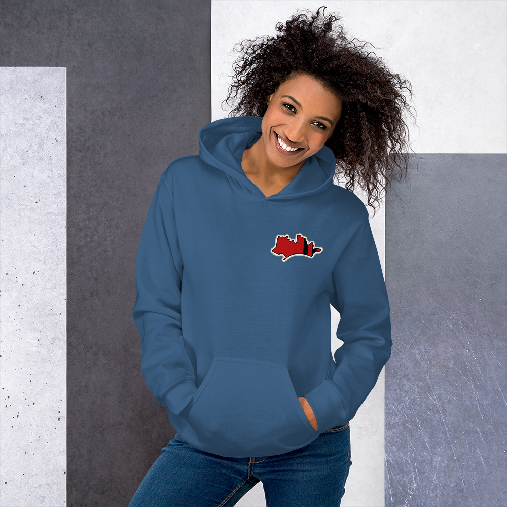 Indigo Blue Bournemouth Hoodie with Area Motif