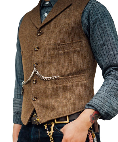 Men's stylish tweed waistcoat