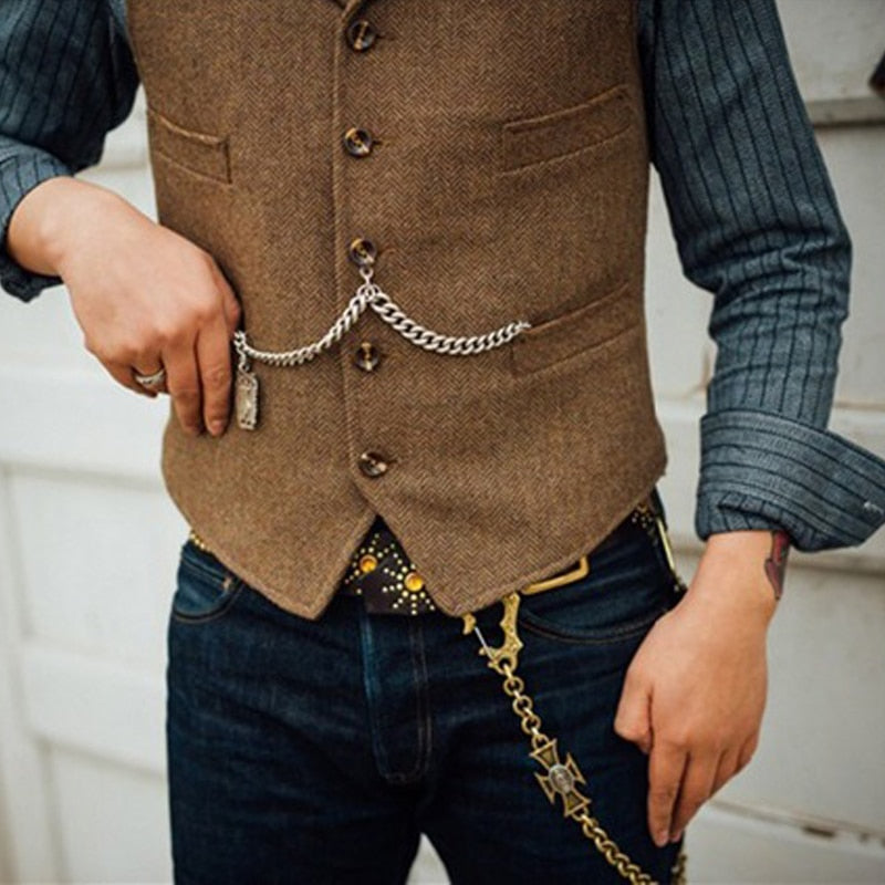 Men's stylish tweed waistcoat