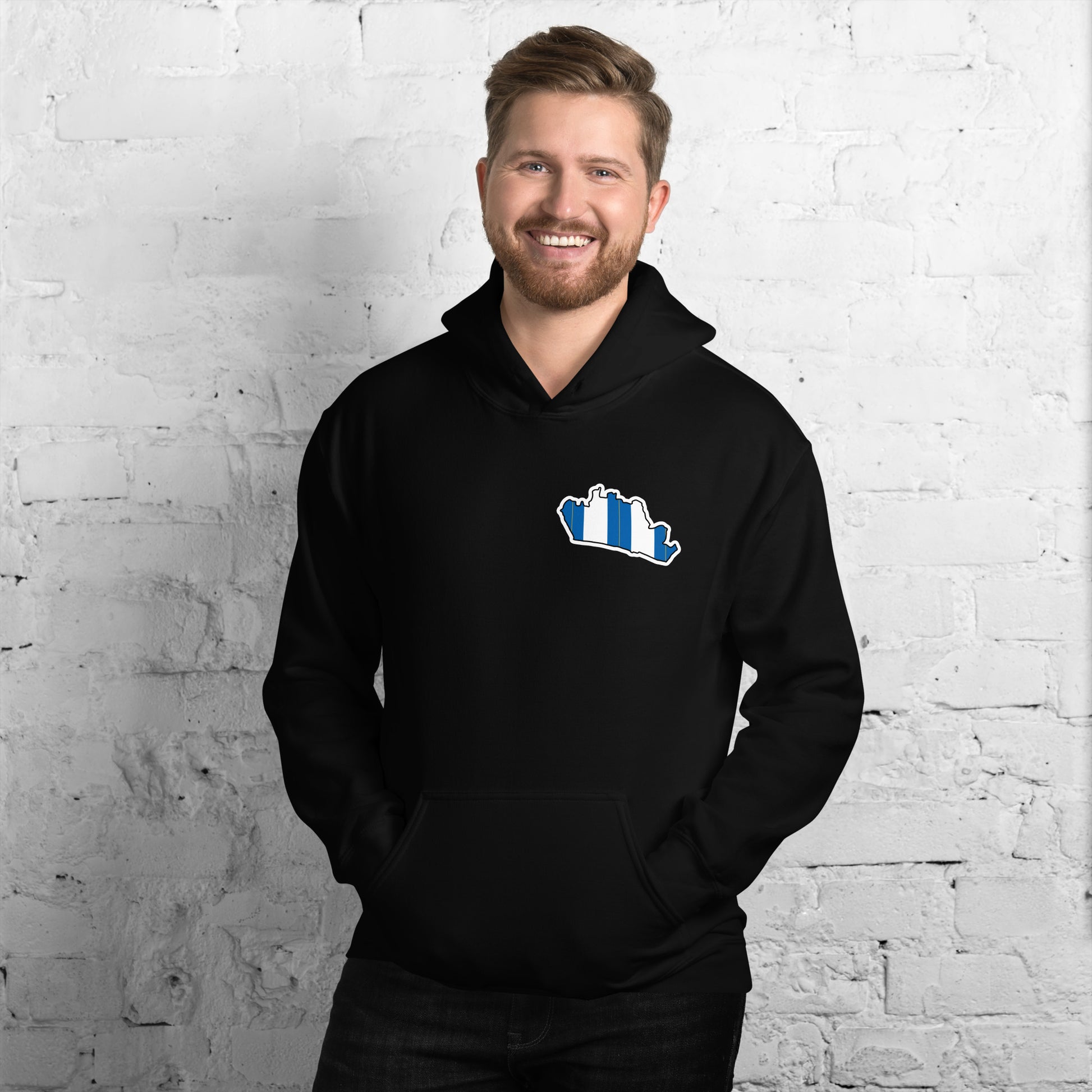 Black Brighton Hoodie with Area Motif