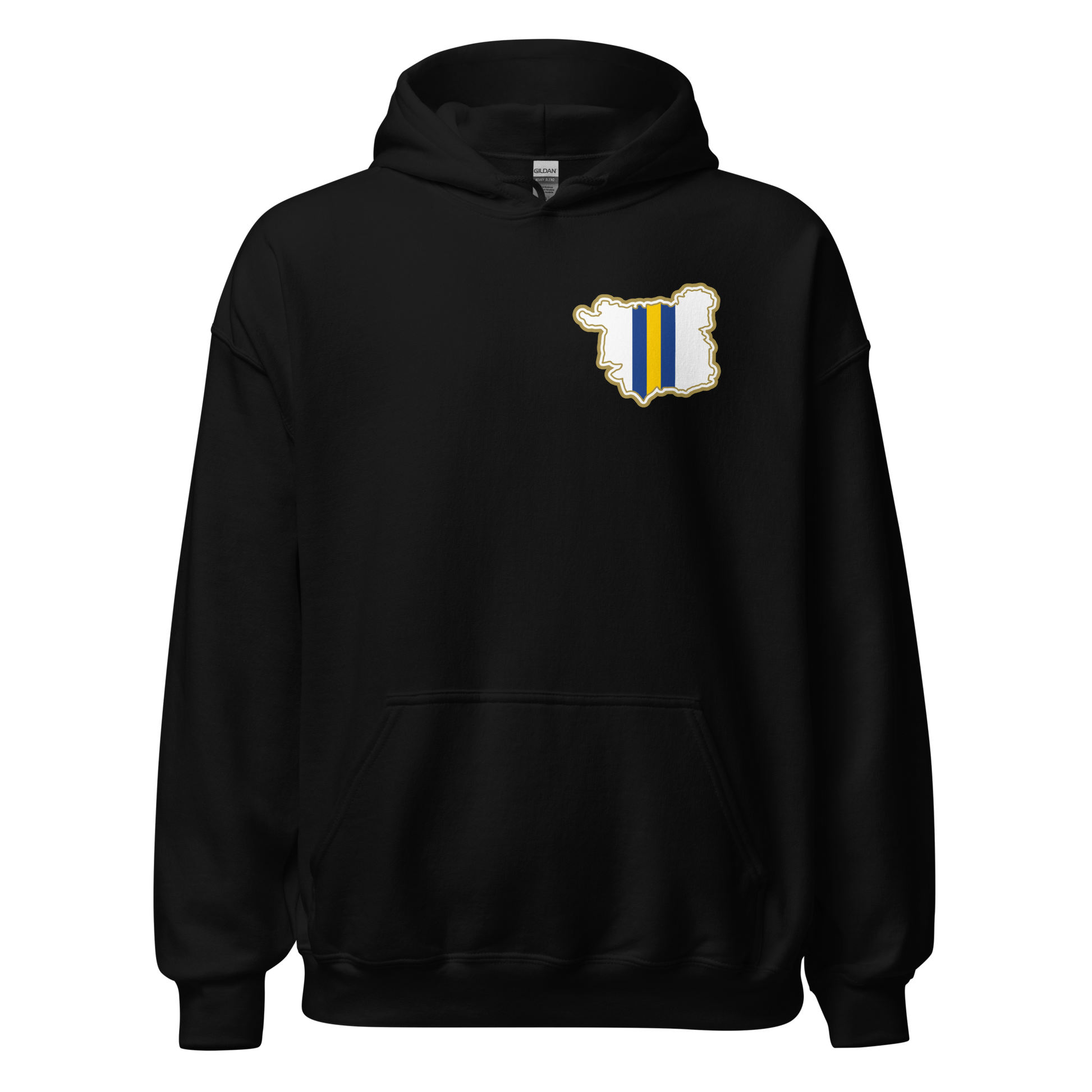 Black Leeds Utd Hoodie with Area Motif