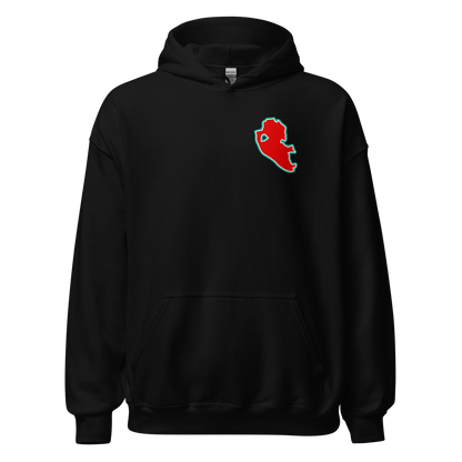 Black Liverpool Hoodie with Area Motif