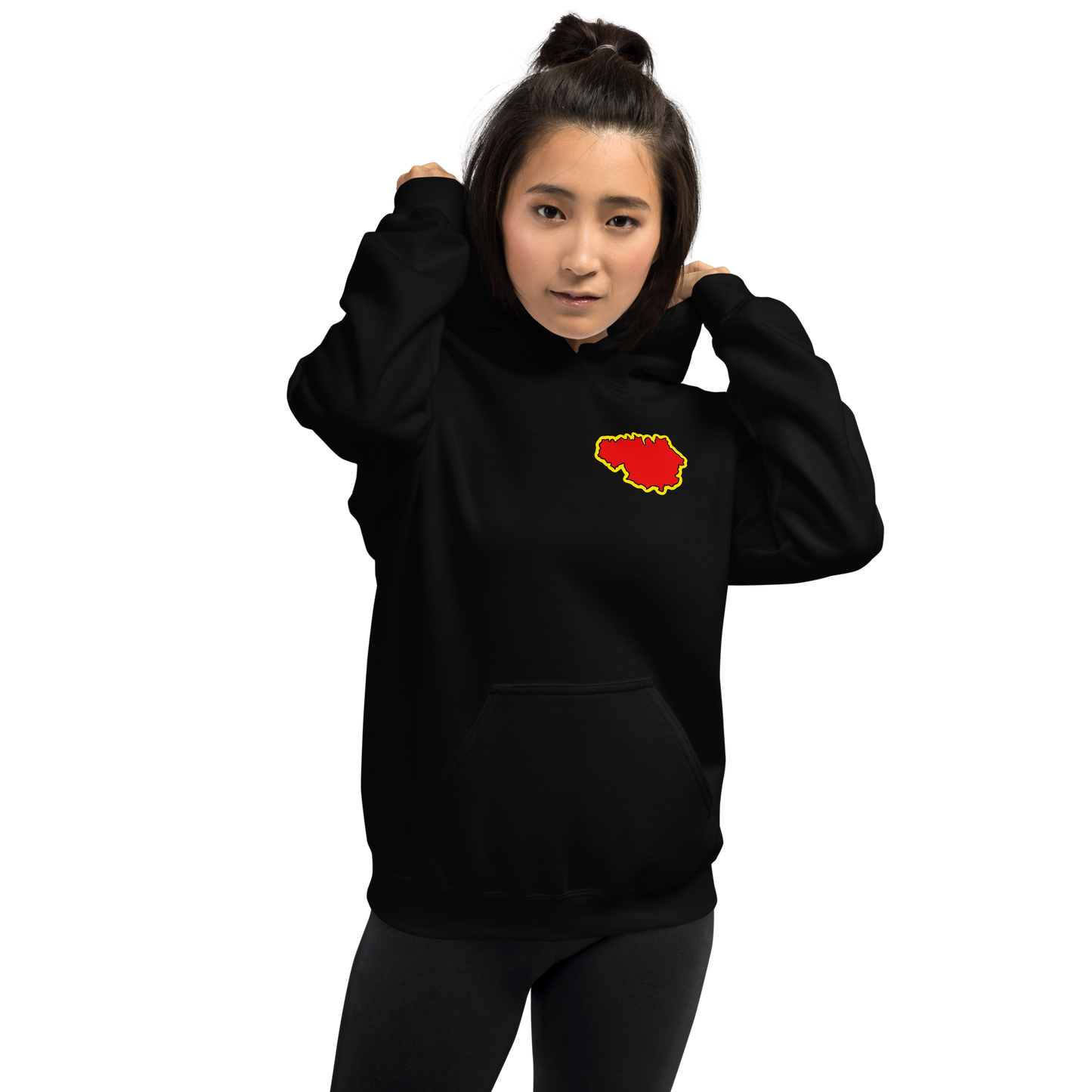 Black Manchester Utd Hoodie with Area Motif