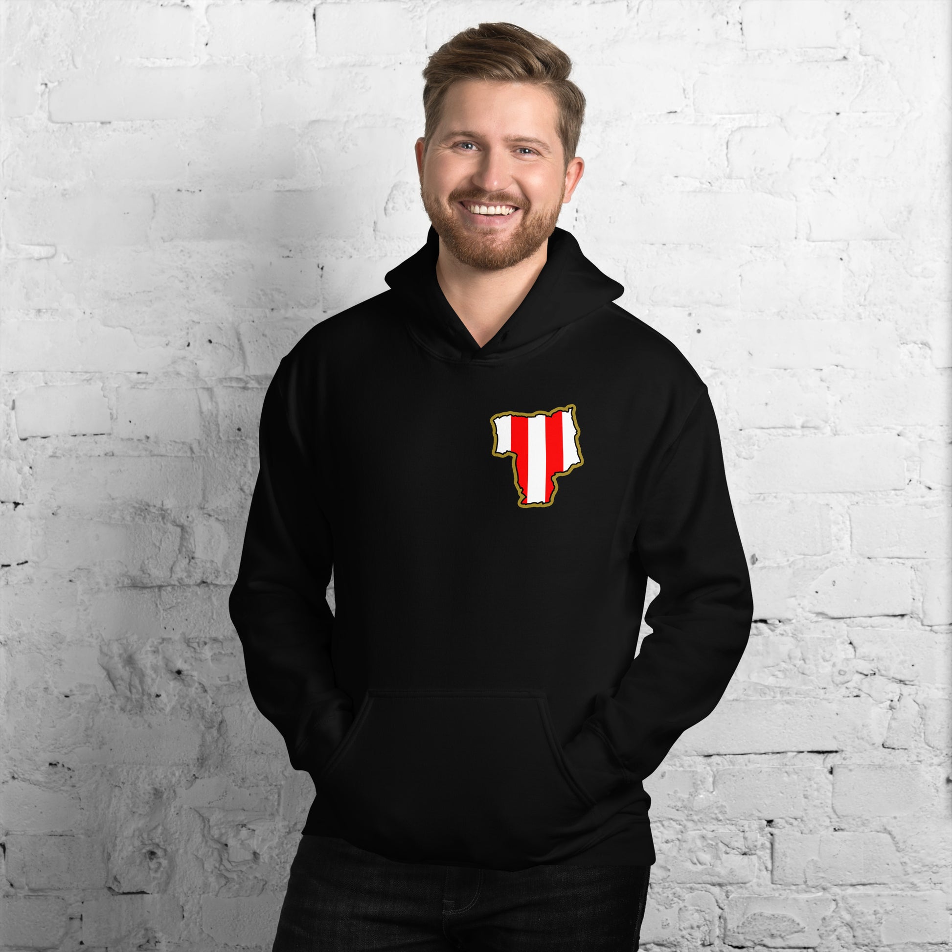 Black Sunderland Hoodie with Area Motif