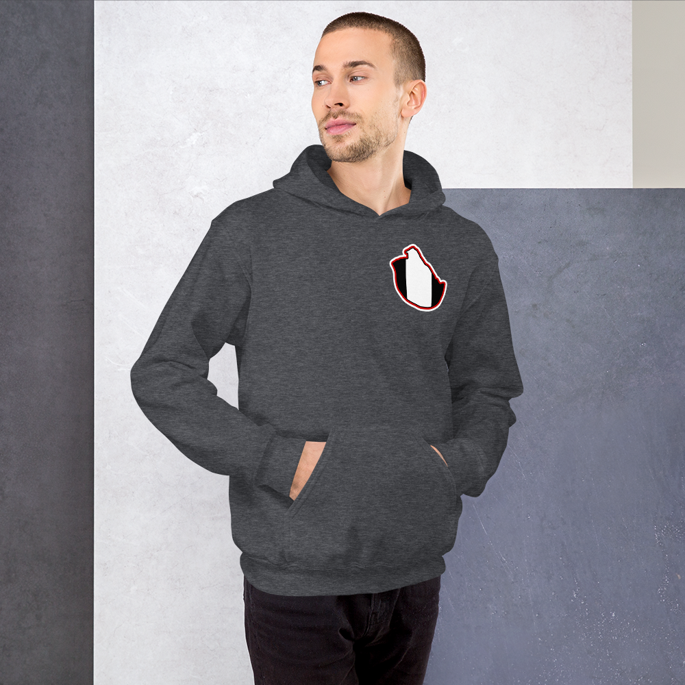 Dark Heather Fulham Hoodie with Area Motif