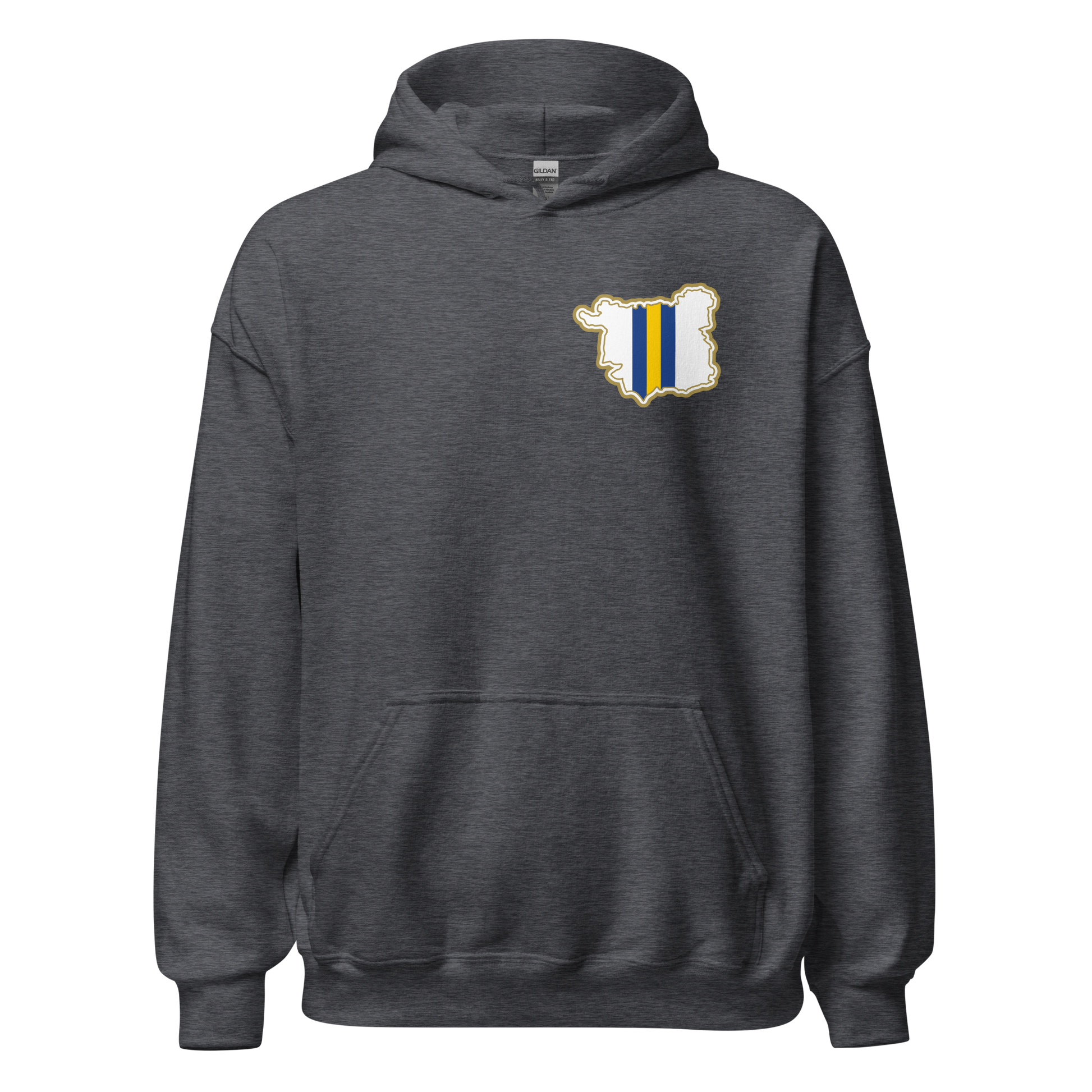 Dark Heather Leeds Utd Hoodie with Area Motif