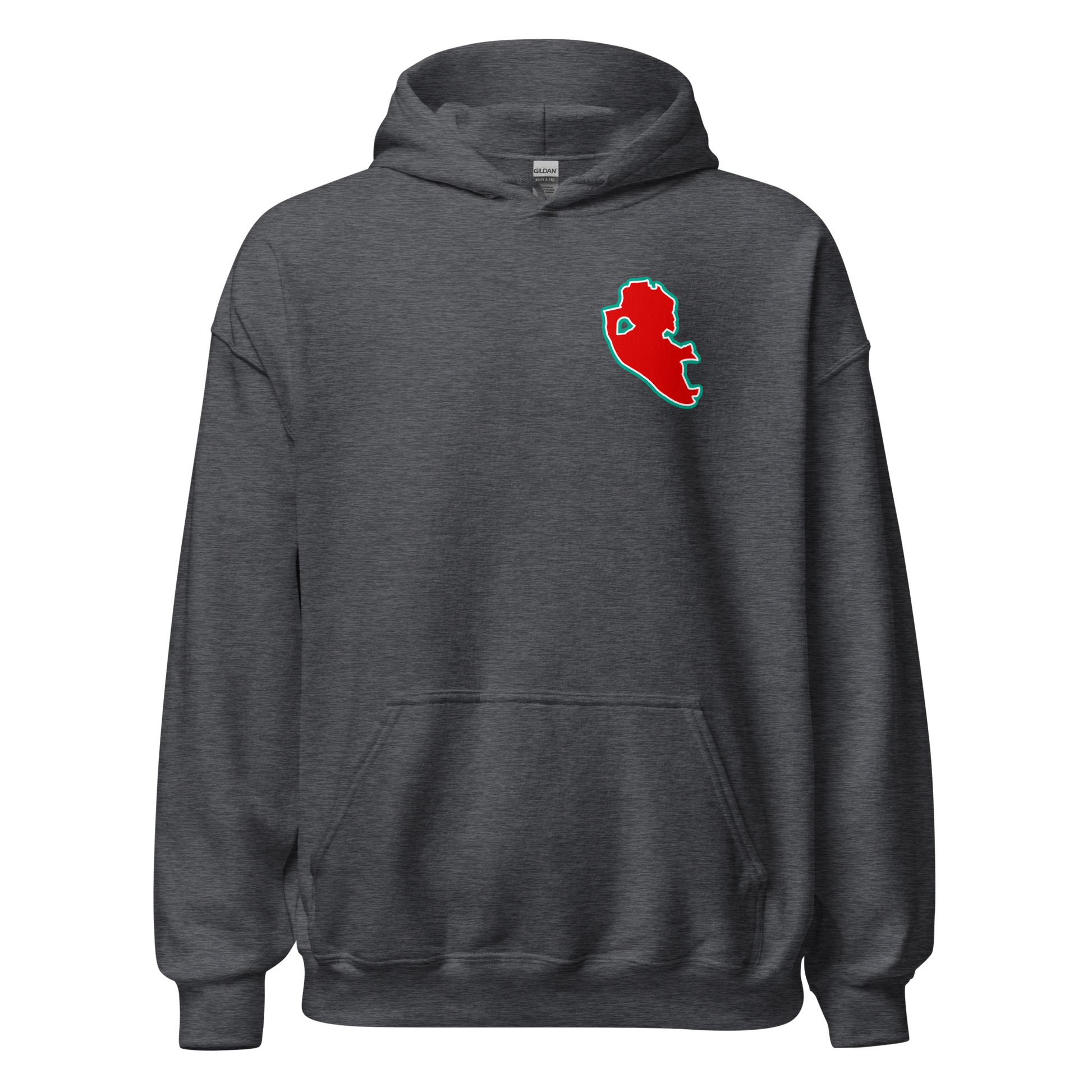 Dark Heather Liverpool Hoodie with Area Motif