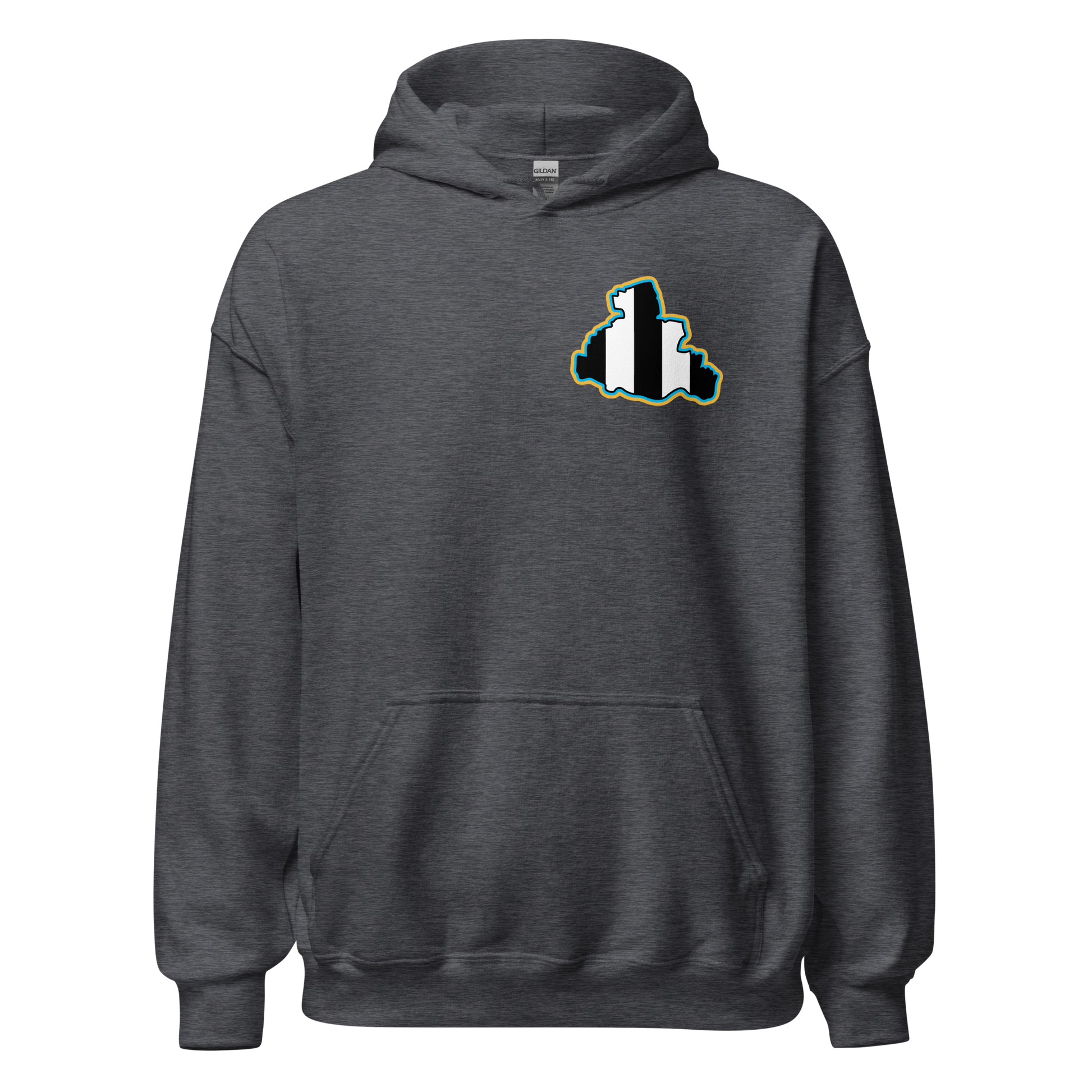 Dark Heather Newcastle Utd Hoodie with Area Motif