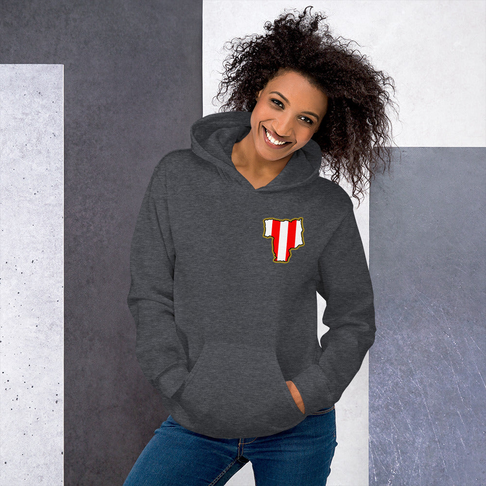 Dark Heather Sunderland Hoodie with Area Motif