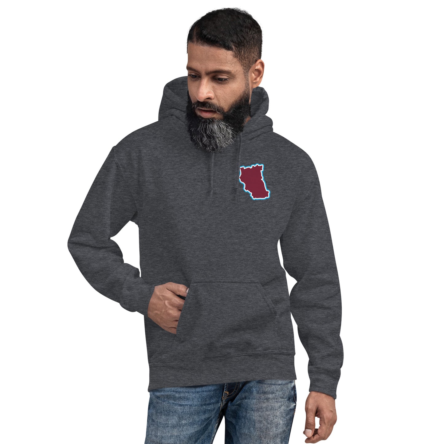 Dark Heather West Ham Utd Hoodie with Area Motif