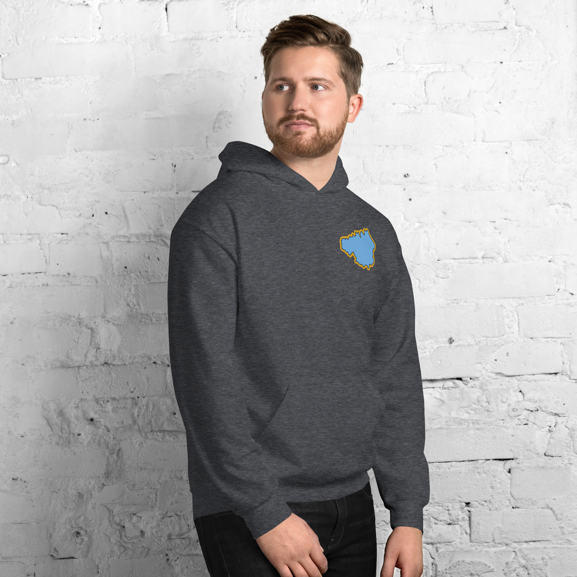 Dark Heather Manchester City Hoodie with Area Motif