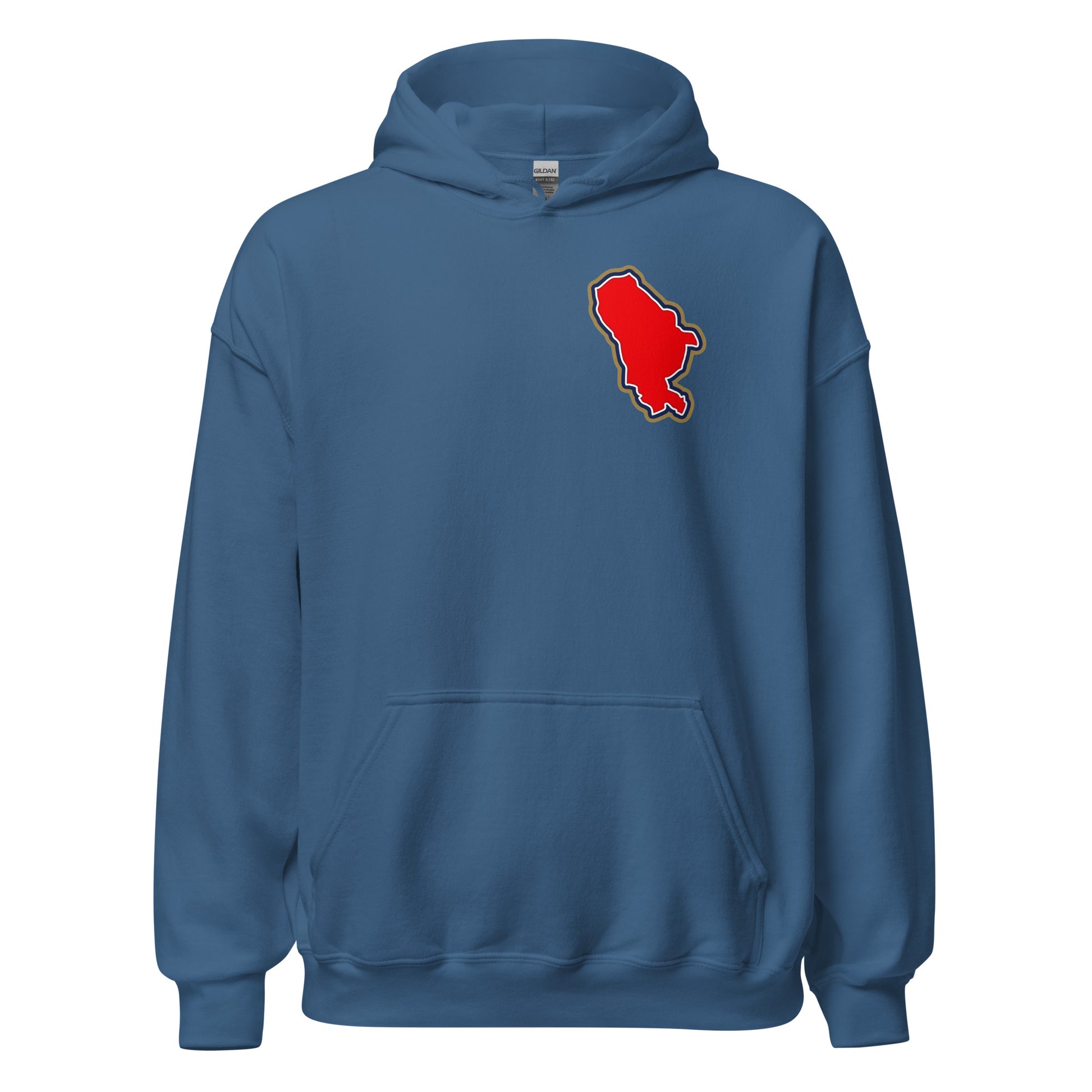 Indigo Blue Arsenal hoodie with Area Motif