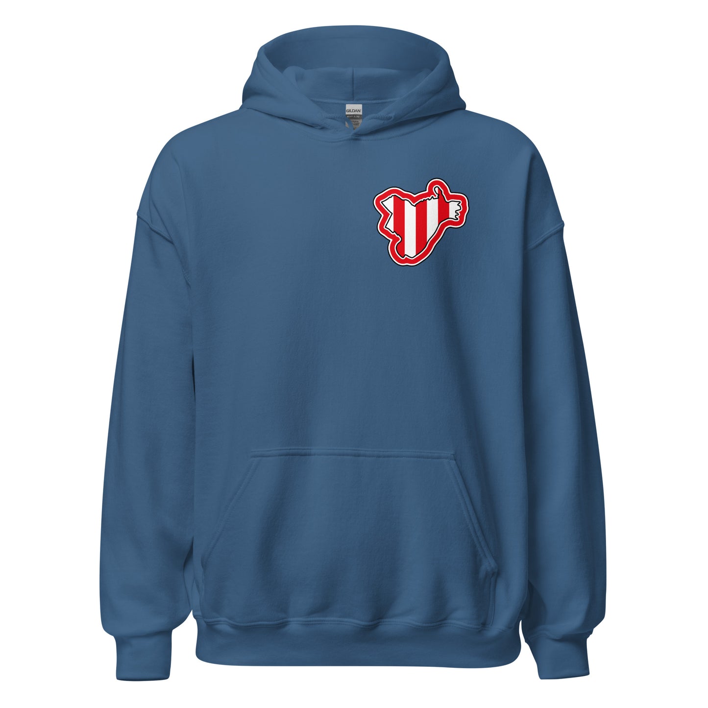 Indigo Blue Brentford Hoodie with Area Motif