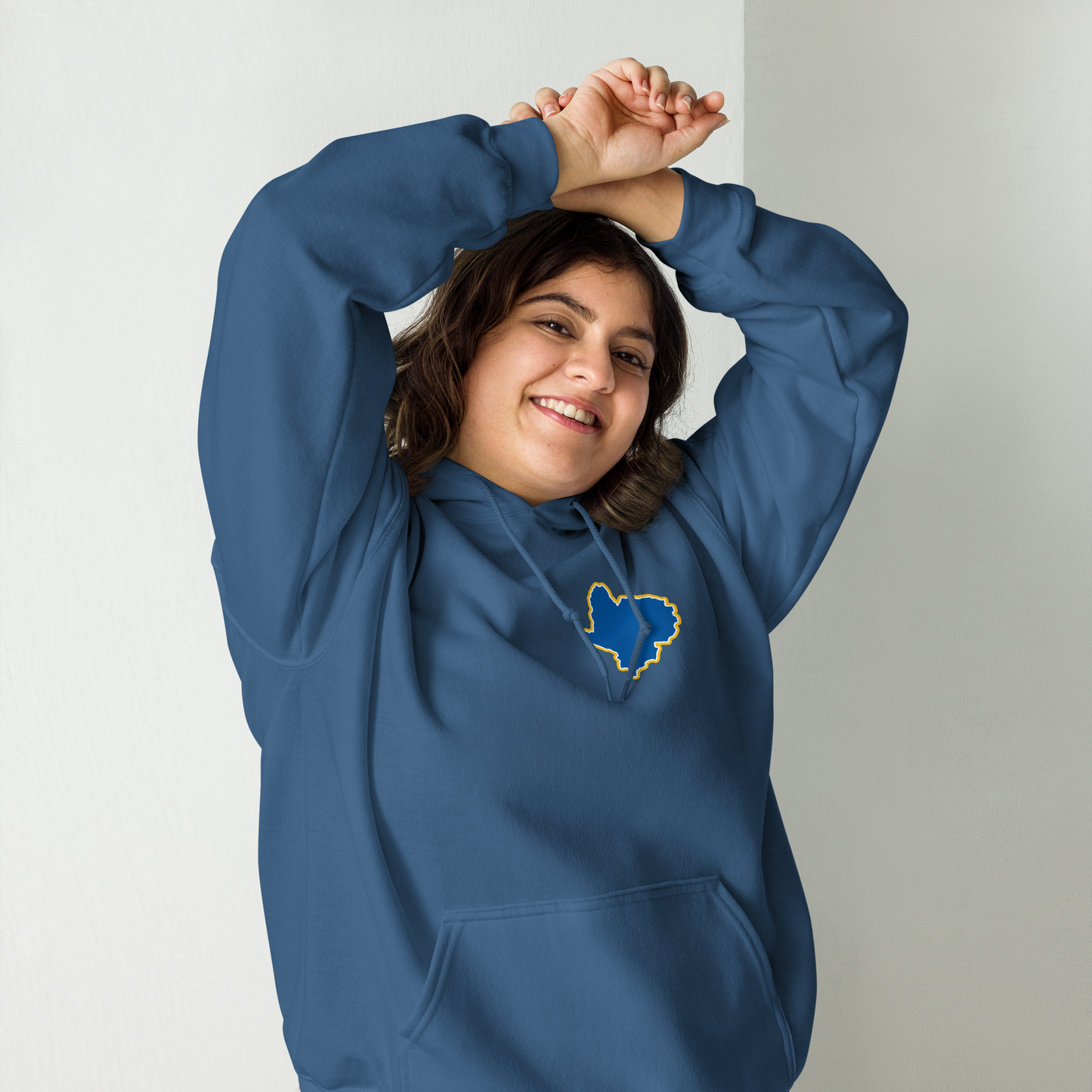 Indigo Blue Leicester City Hoodie with Area Motif