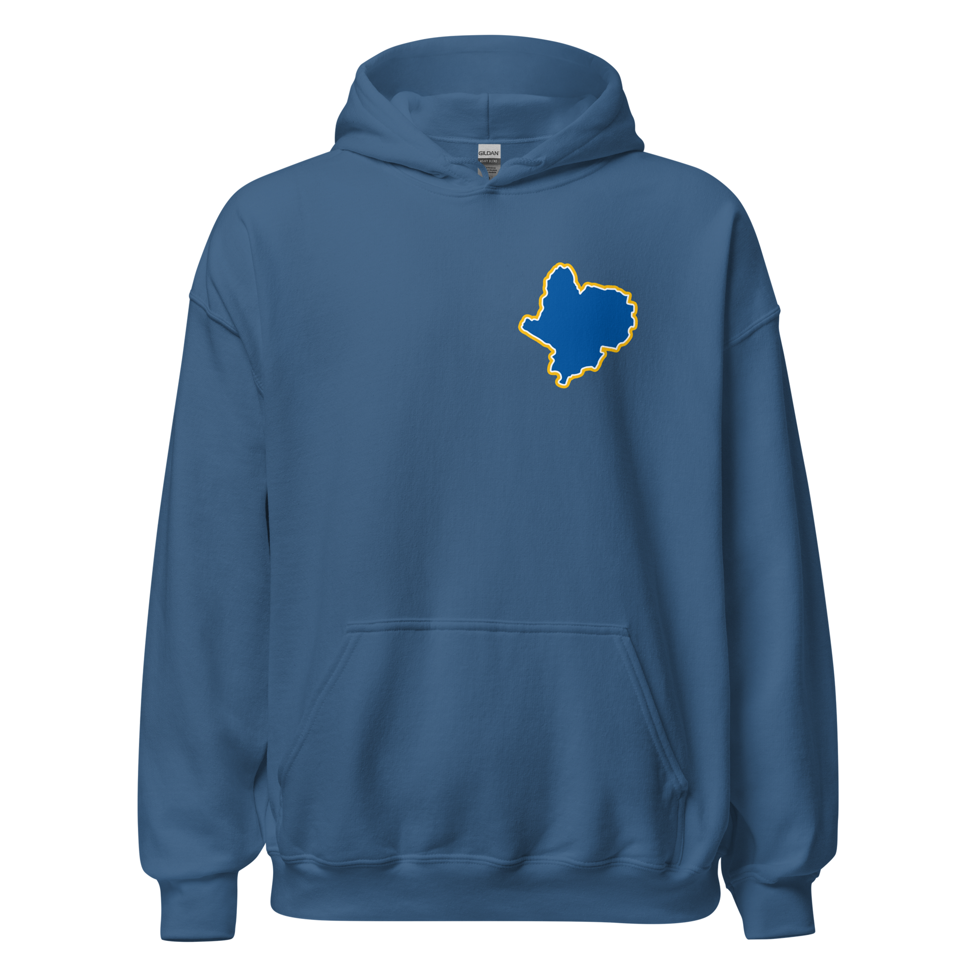 Indigo Blue Leicester City Hoodie with Area Motif