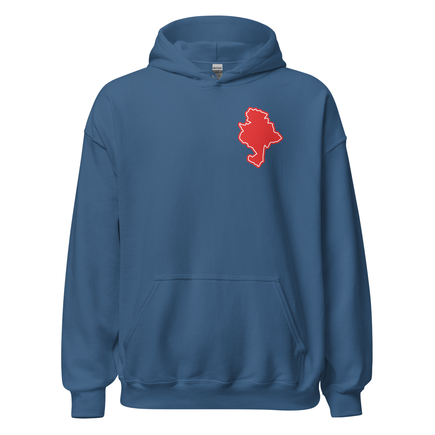 Indigo Blue Nottingham Forest Hoodie with Area Motif