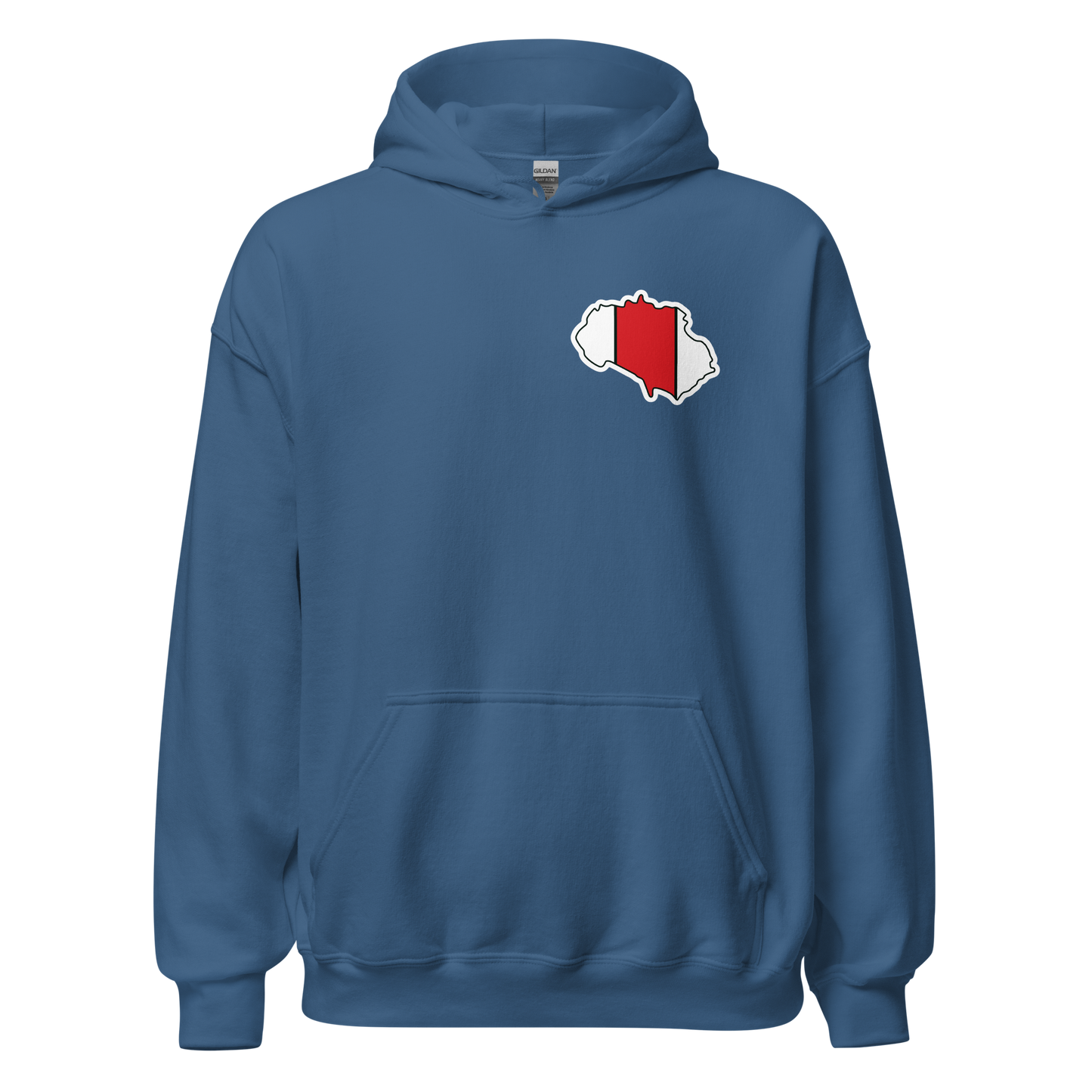 Indigo Blue Southampton Hoodie with Area Motif