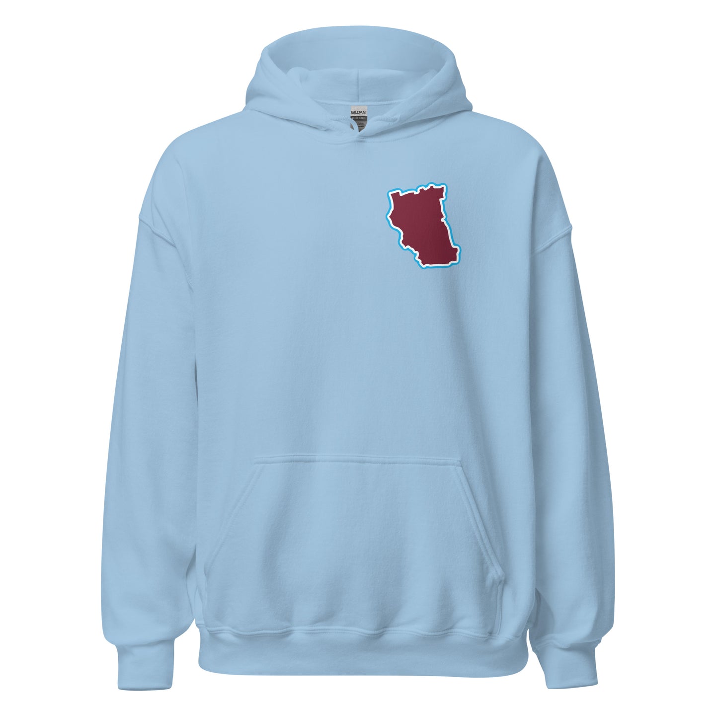 Light Blue West Ham Utd Hoodie with Area Motif