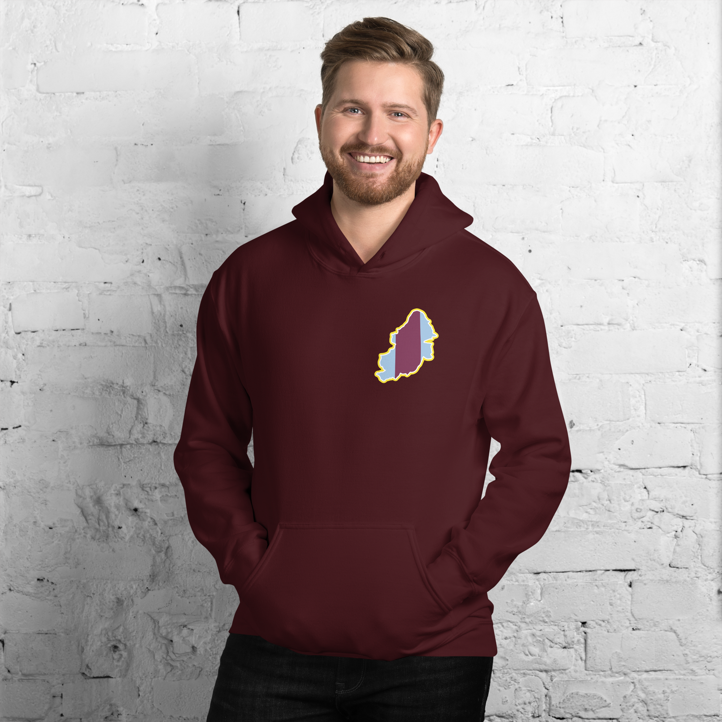 Maroon Aston Villa Hoodie with Area Motif