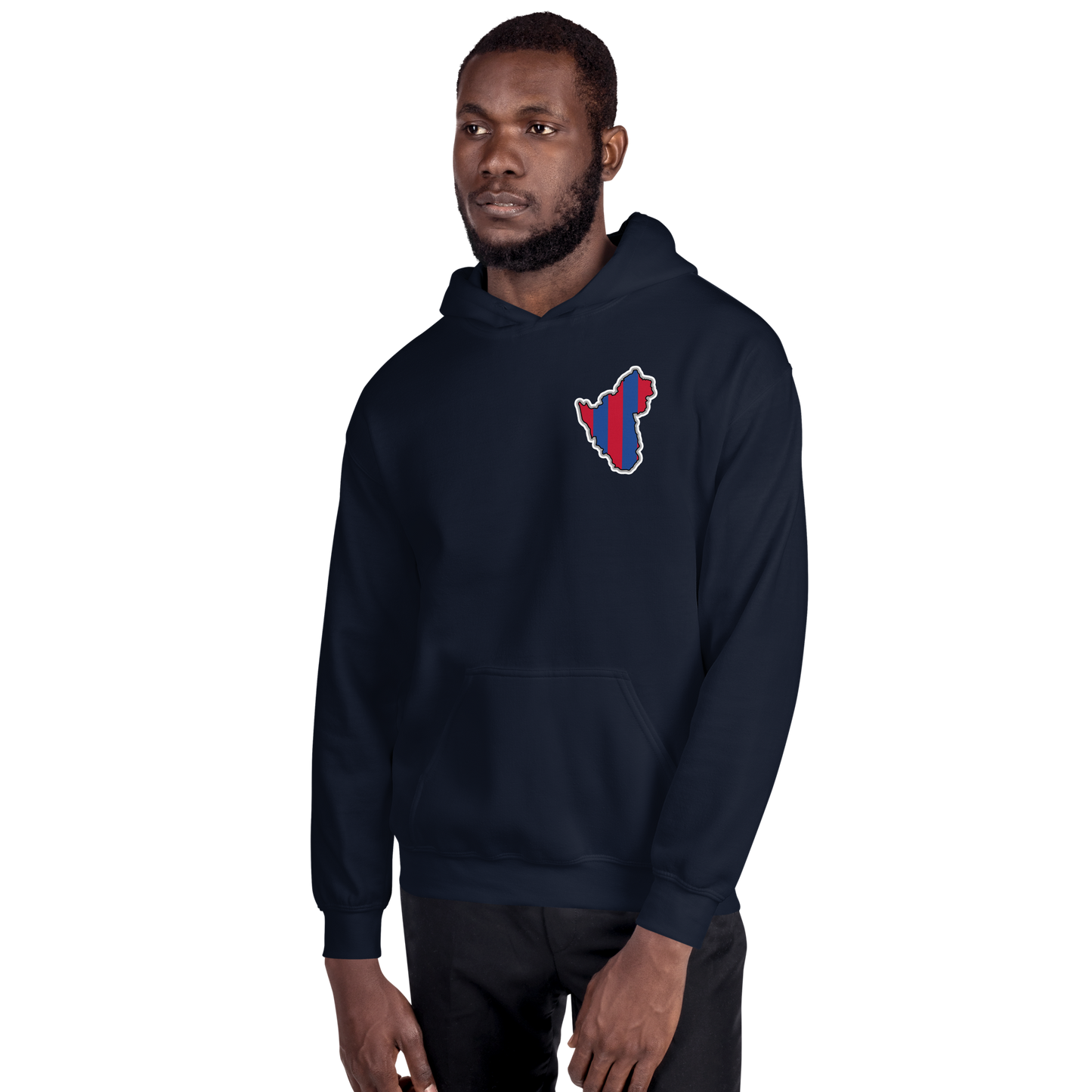 Navy  Blue Crystal Palace Hoodie with Area Motif