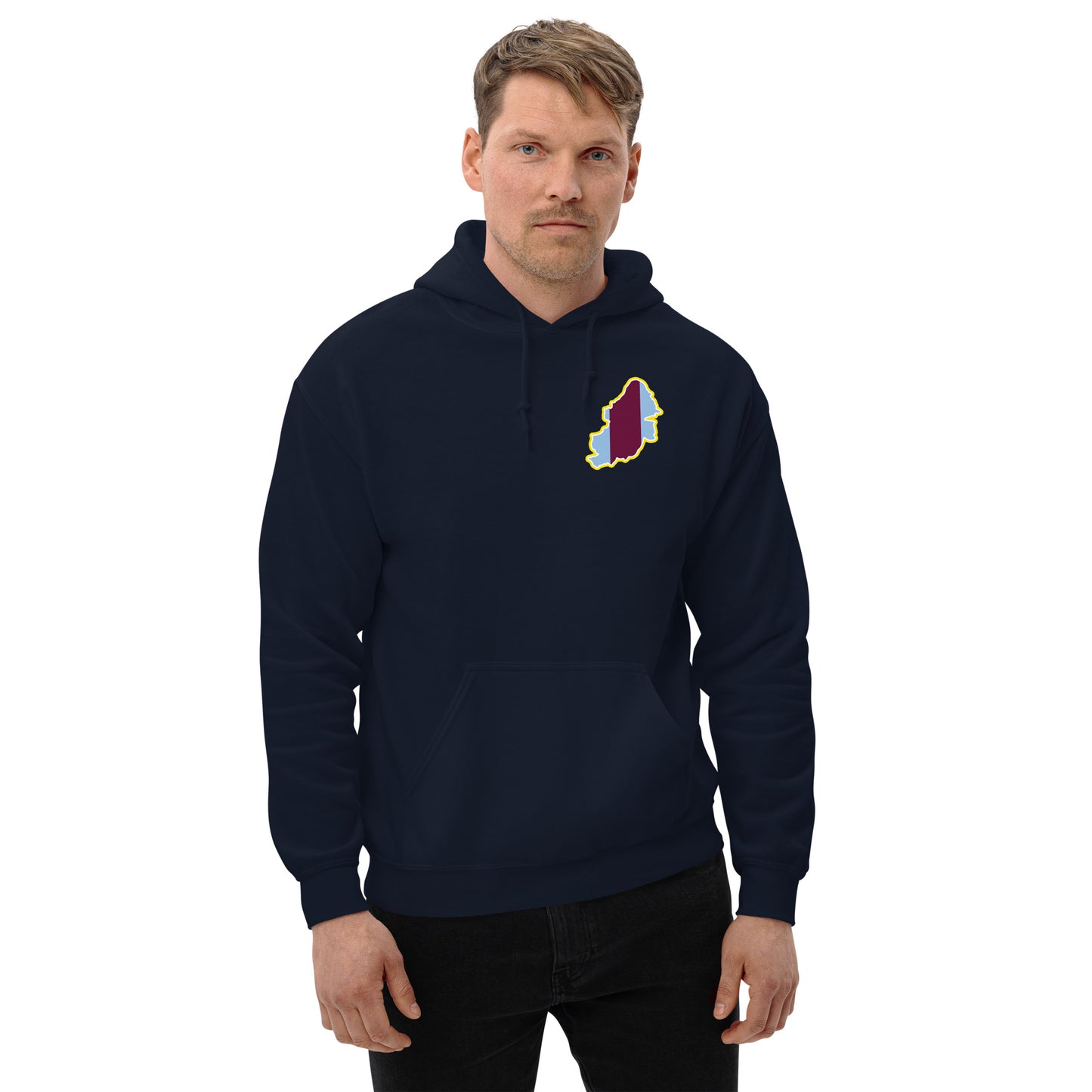 Navy Blue Aston Villa Hoodie with Area Motif