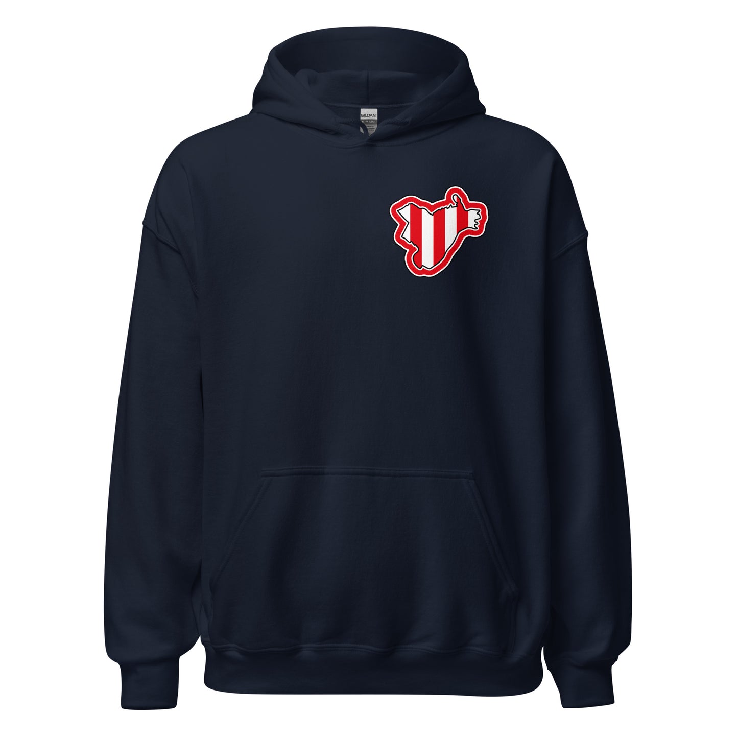 Navy Blue Brentford Hoodie with Area Motif