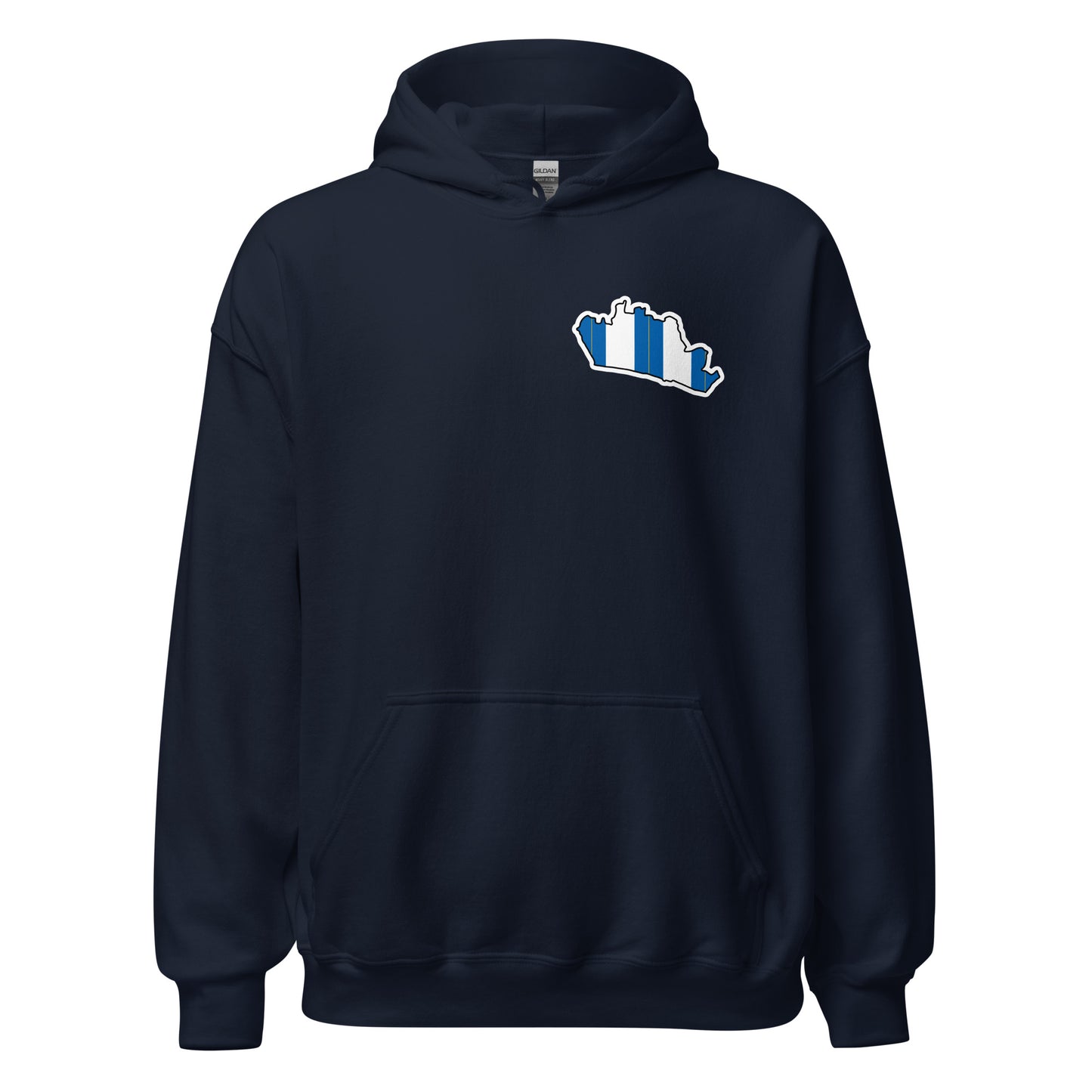 Navy Blue Brighton Hoodie with Area Motif