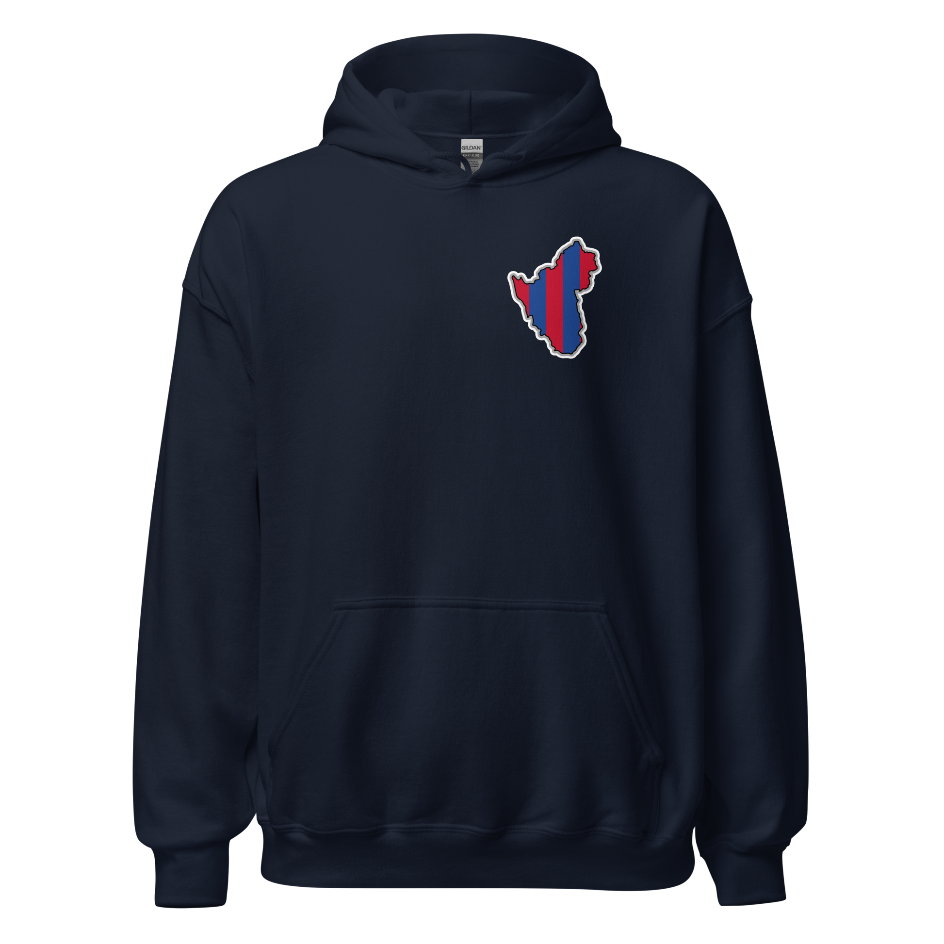 Navy Blue Crystal Palace Hoodie with Area Motif