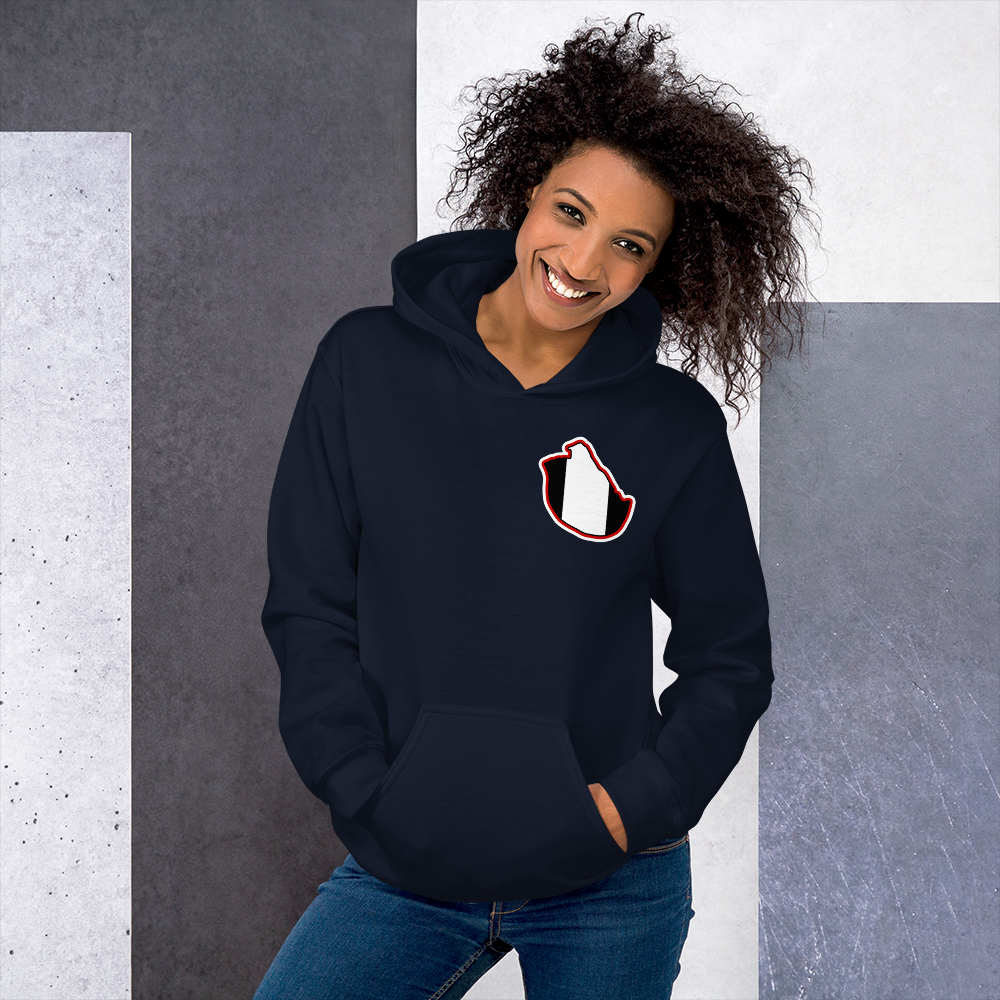 Navy Blue Fulham Hoodie with Area Motif