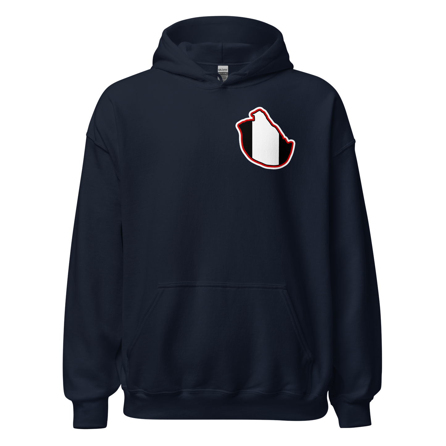 Navy Blue Fulham Hoodie with Area Motif