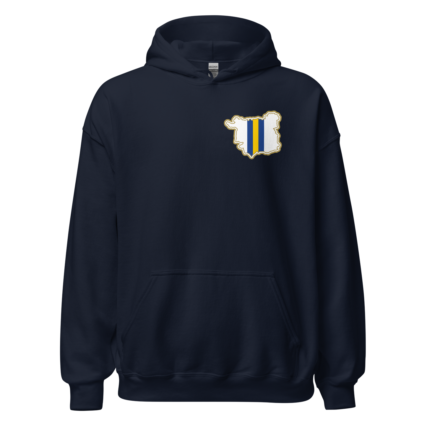 Navy Blue Leeds Utd Hoodie with Area Motif