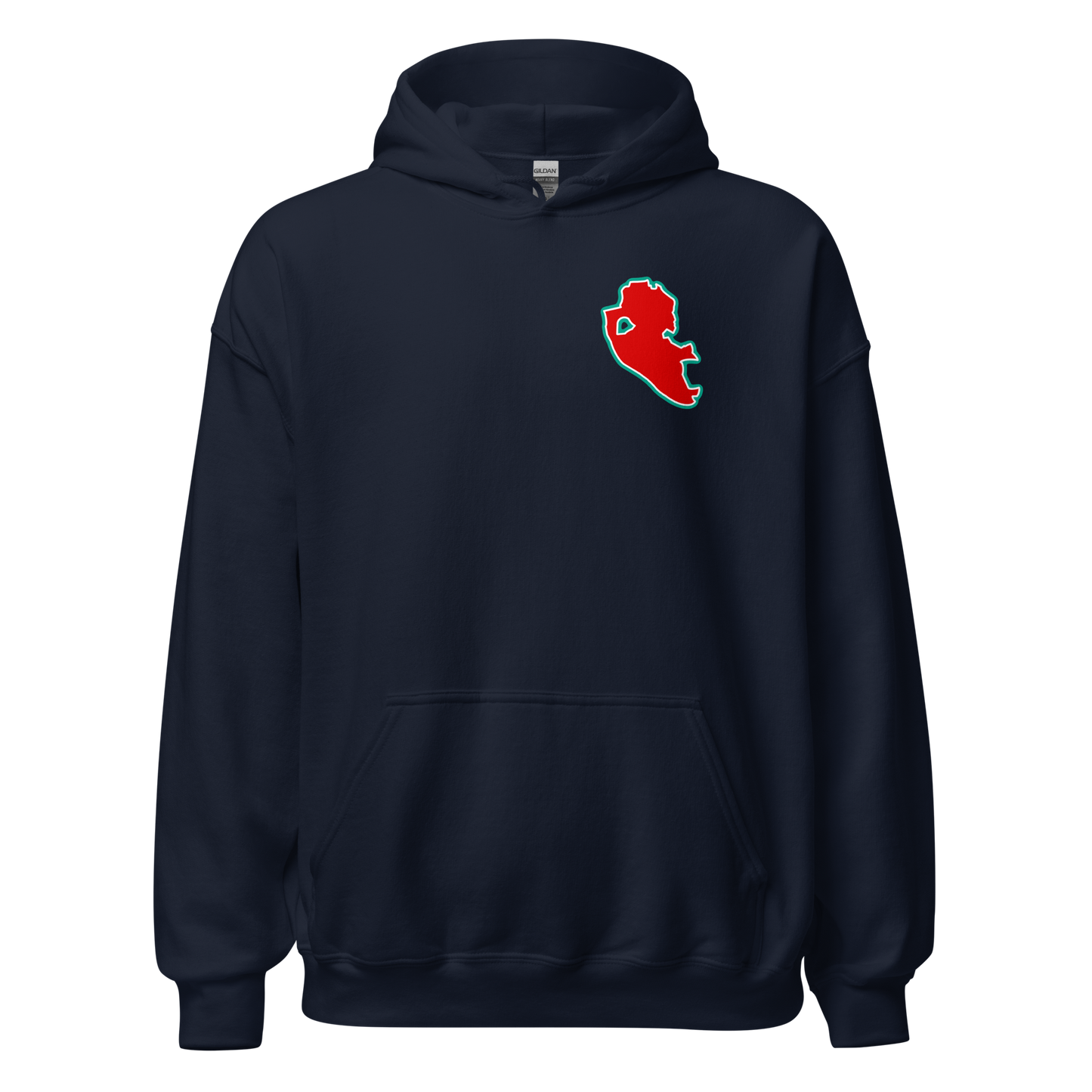 Navy Blue Liverpool Hoodie with Area Motif