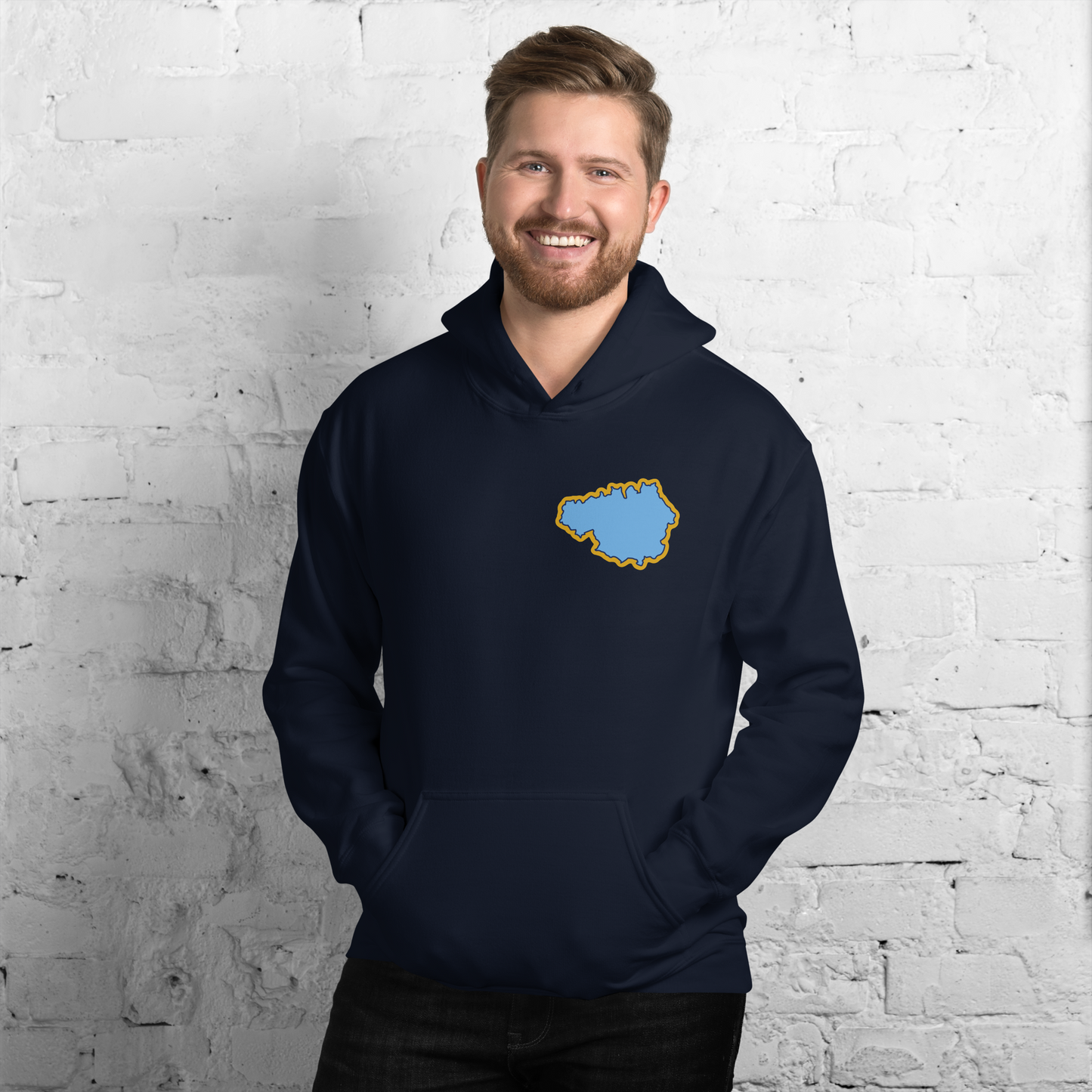 Navy Blue Manchester City Hoodie with Area Motif