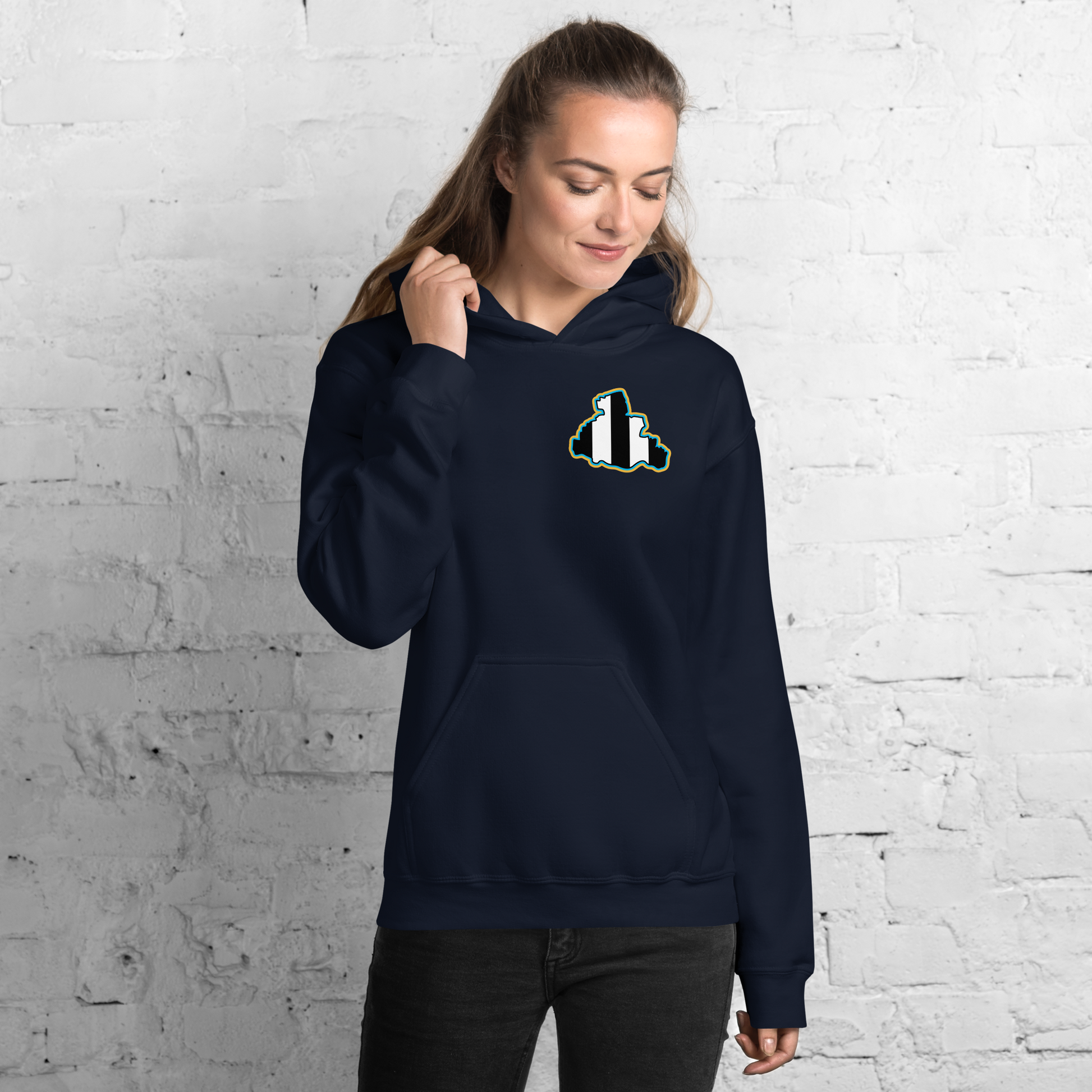 Navy Blue Newcastle Utd Hoodie with Area Motif