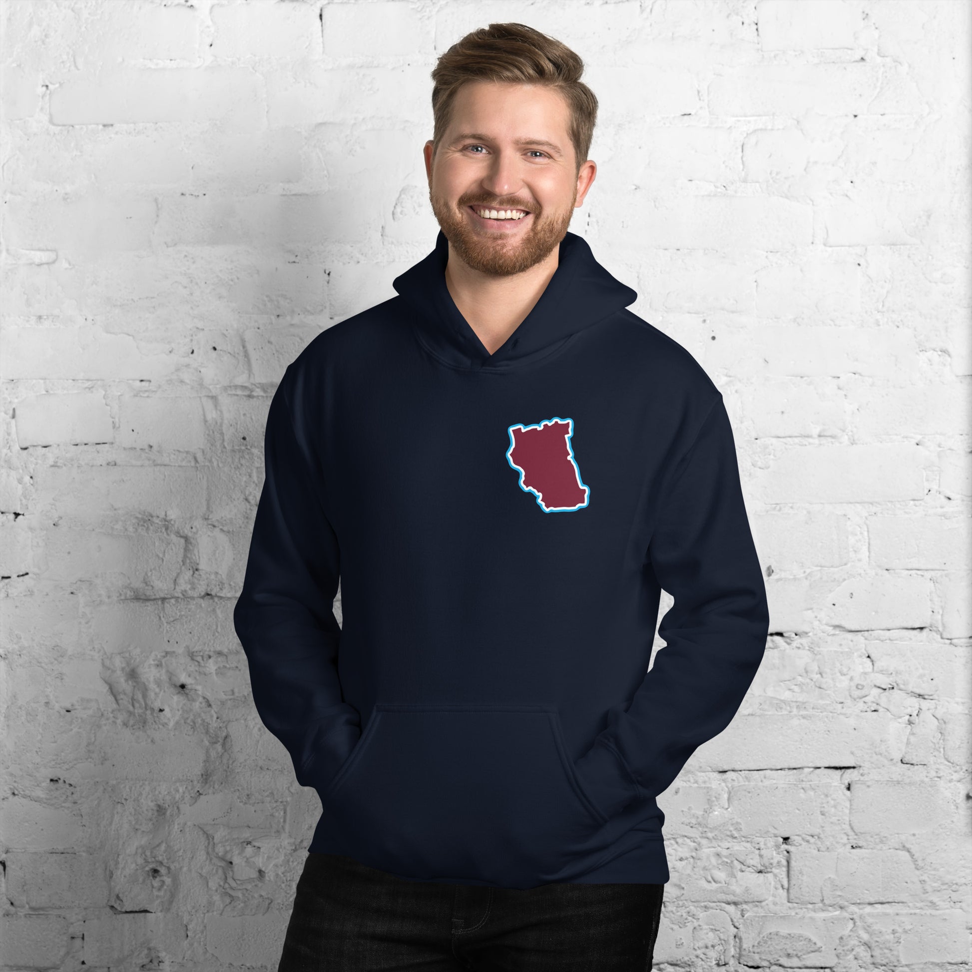 Navy Blue West Ham Utd Hoodie with Area Motif