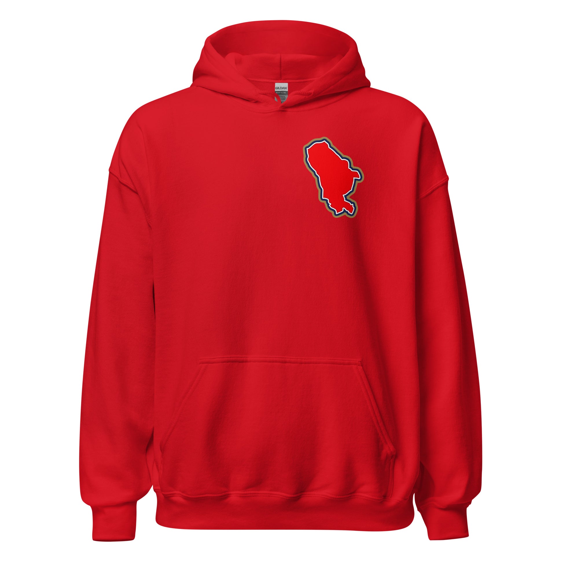 Red Arsenal hoodie with Area Motif