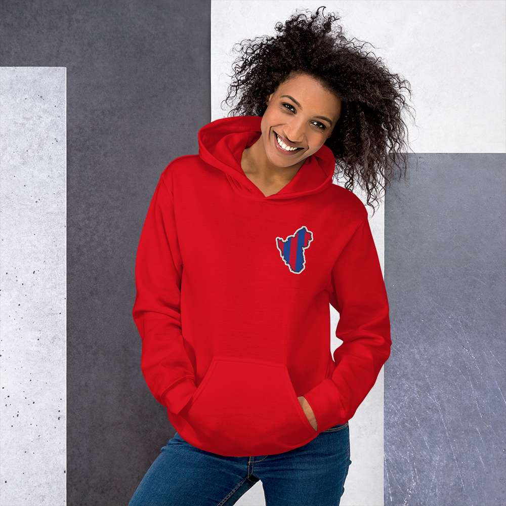 Red Crystal Palace Hoodie with Area Motif