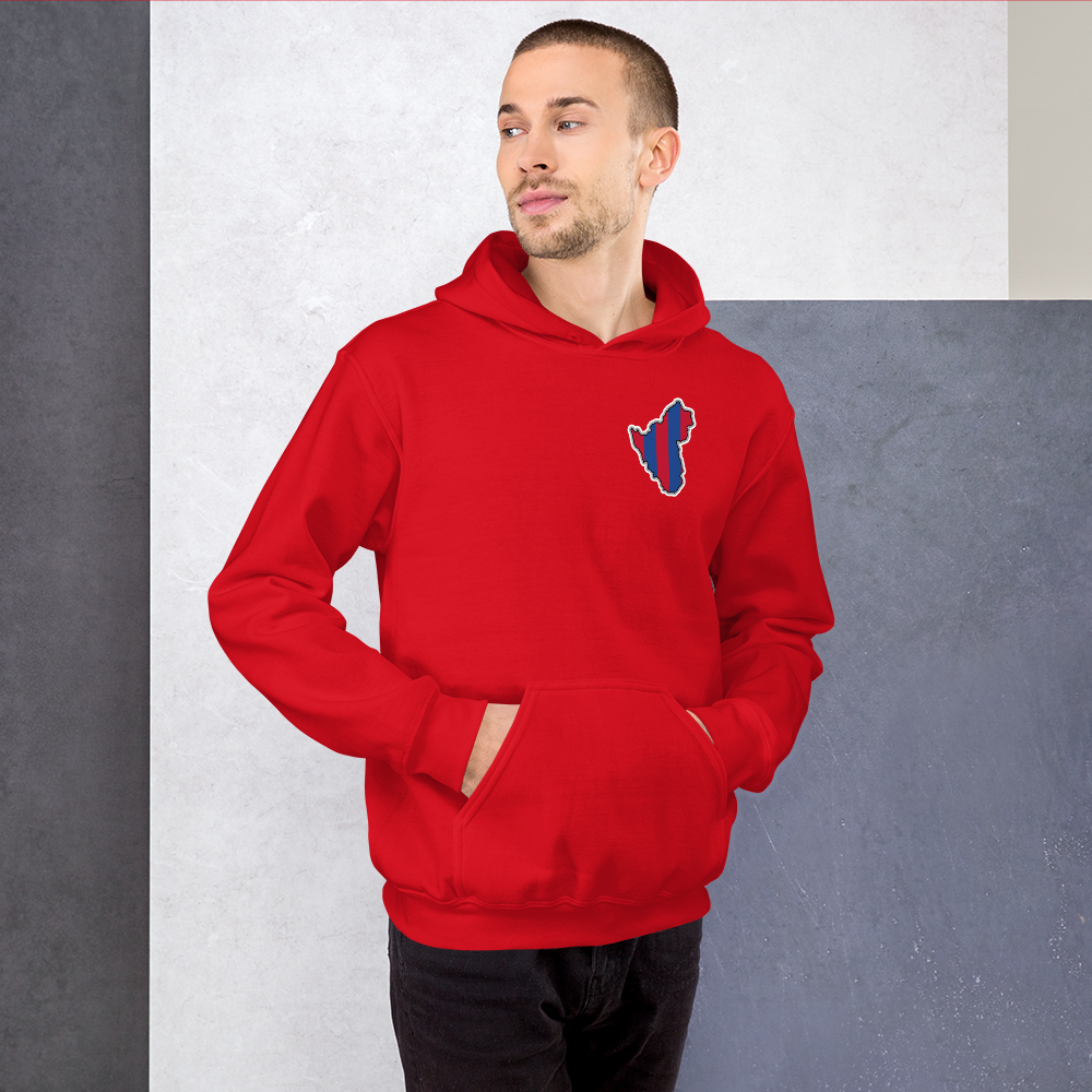 Red Crystal Palace Hoodie with Area Motif