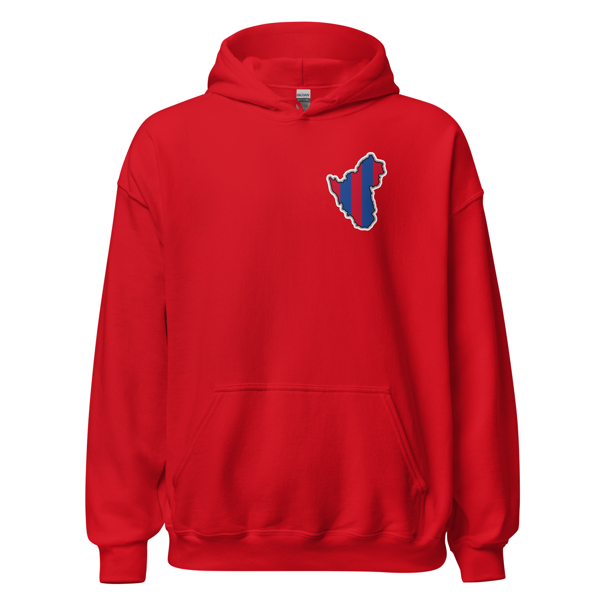 Red Crystal Palace Hoodie with Area Motif