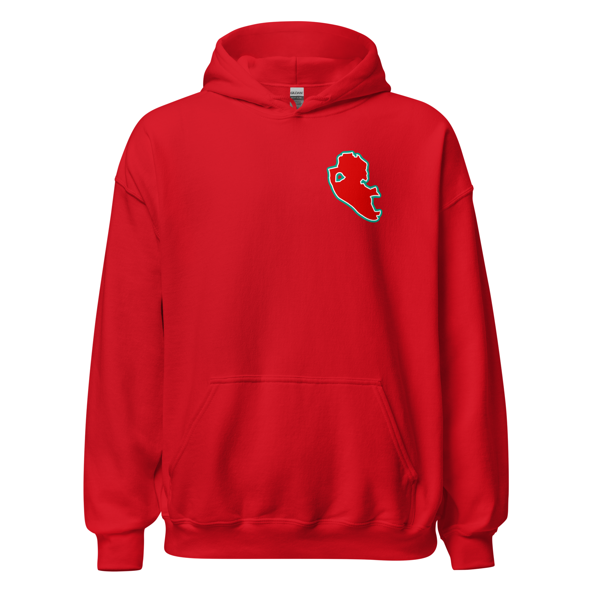 Red Liverpool Hoodie with Area Motif