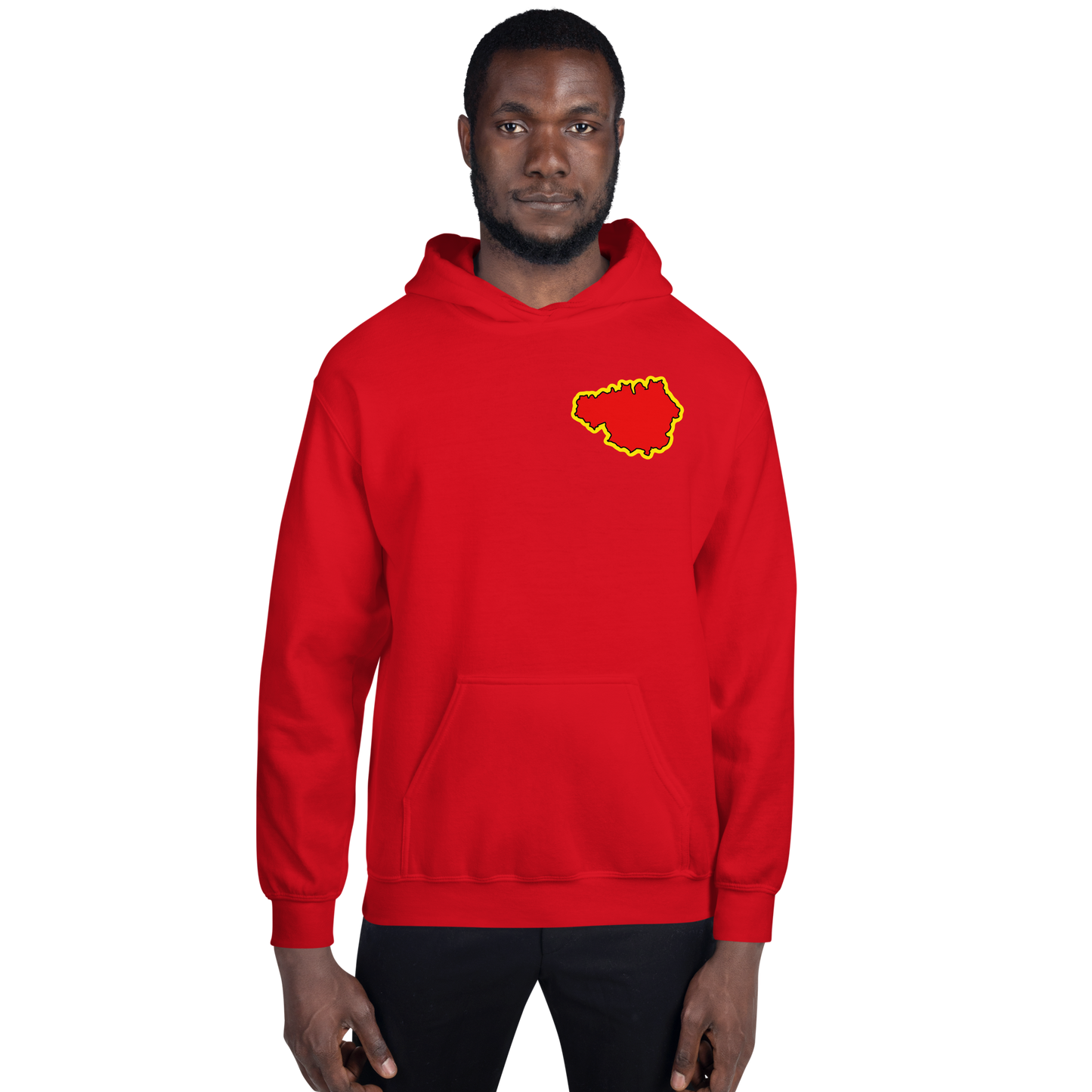 Red Manchester Utd Hoodie with Area Motif