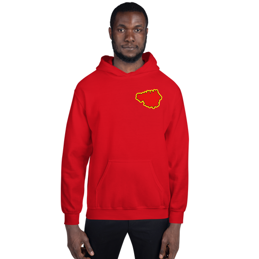 Red Manchester Utd Hoodie with Area Motif