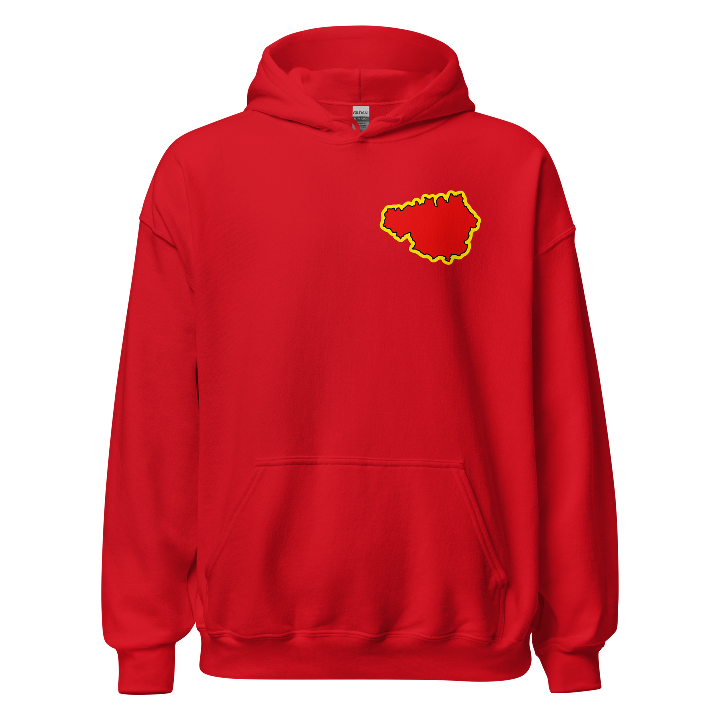 Red Manchester Utd Hoodie with Area Motif