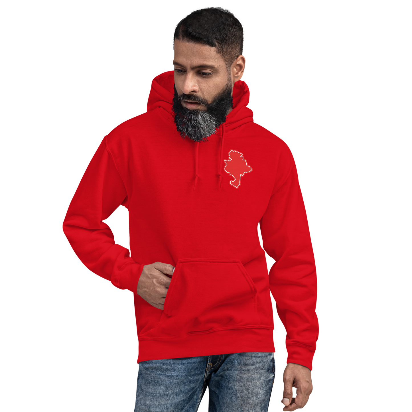 Red Nottingham Forest Hoodie with Area Motif