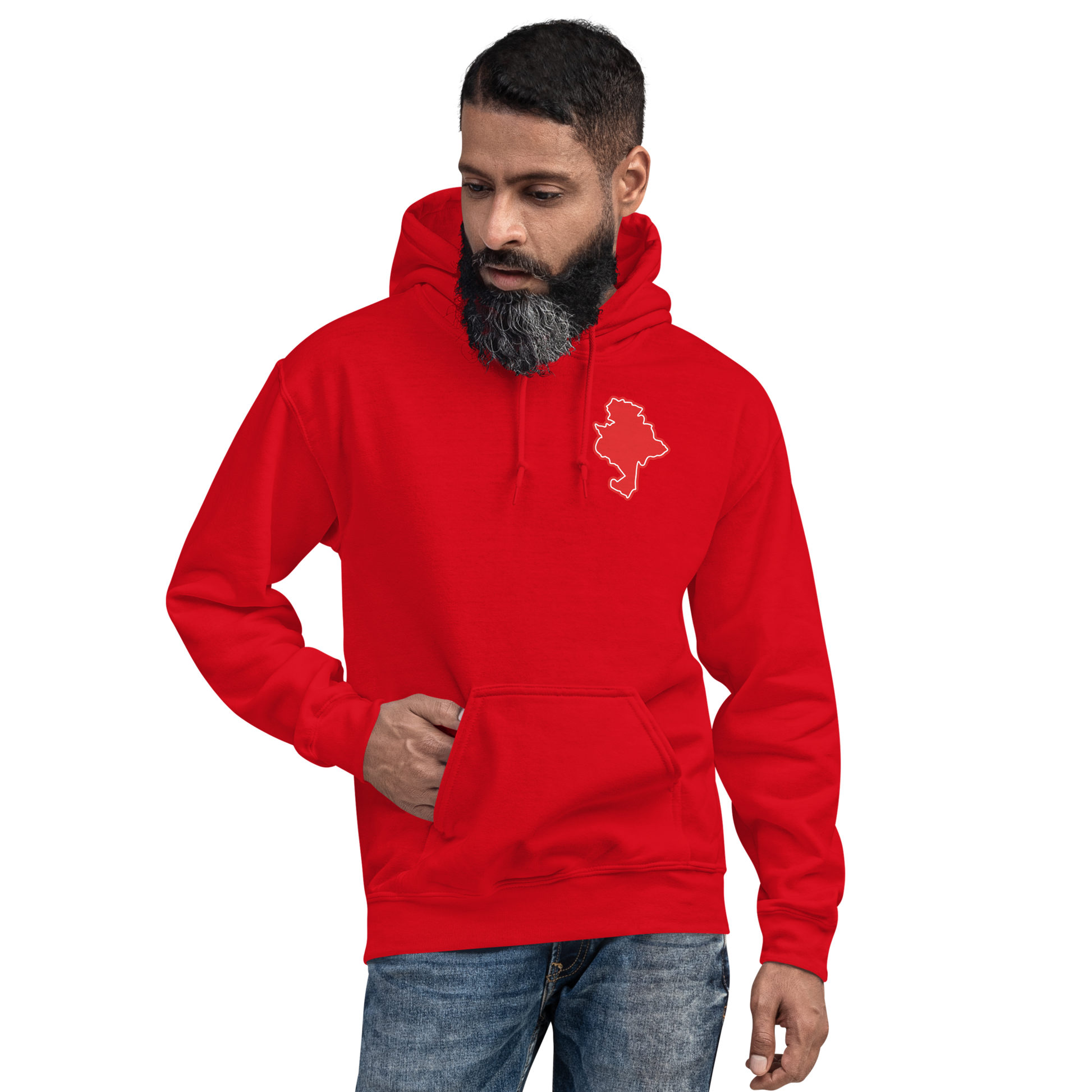 Red Nottingham Forest Hoodie with Area Motif