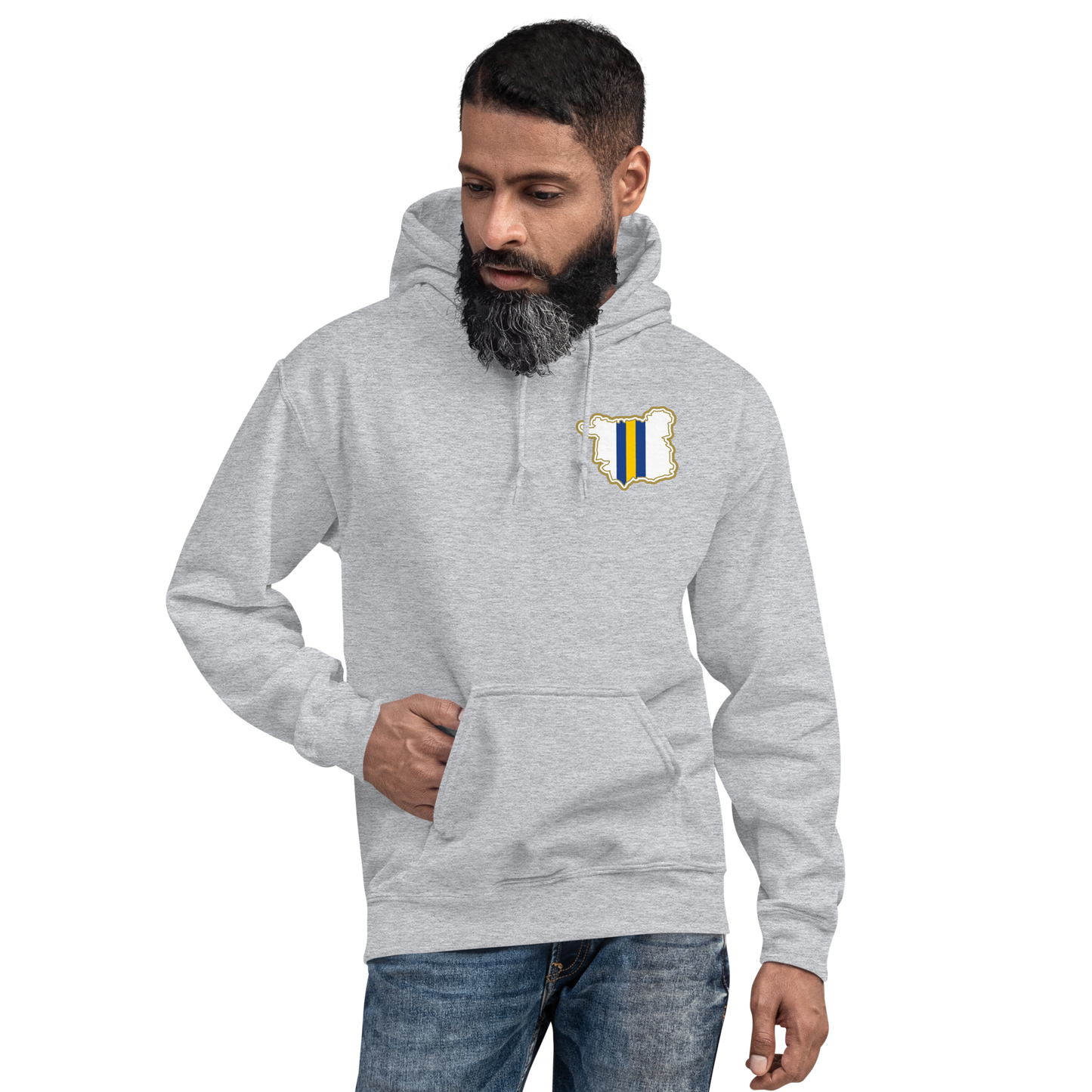 Sport Grey Leeds Utd Hoodie with Area Motif