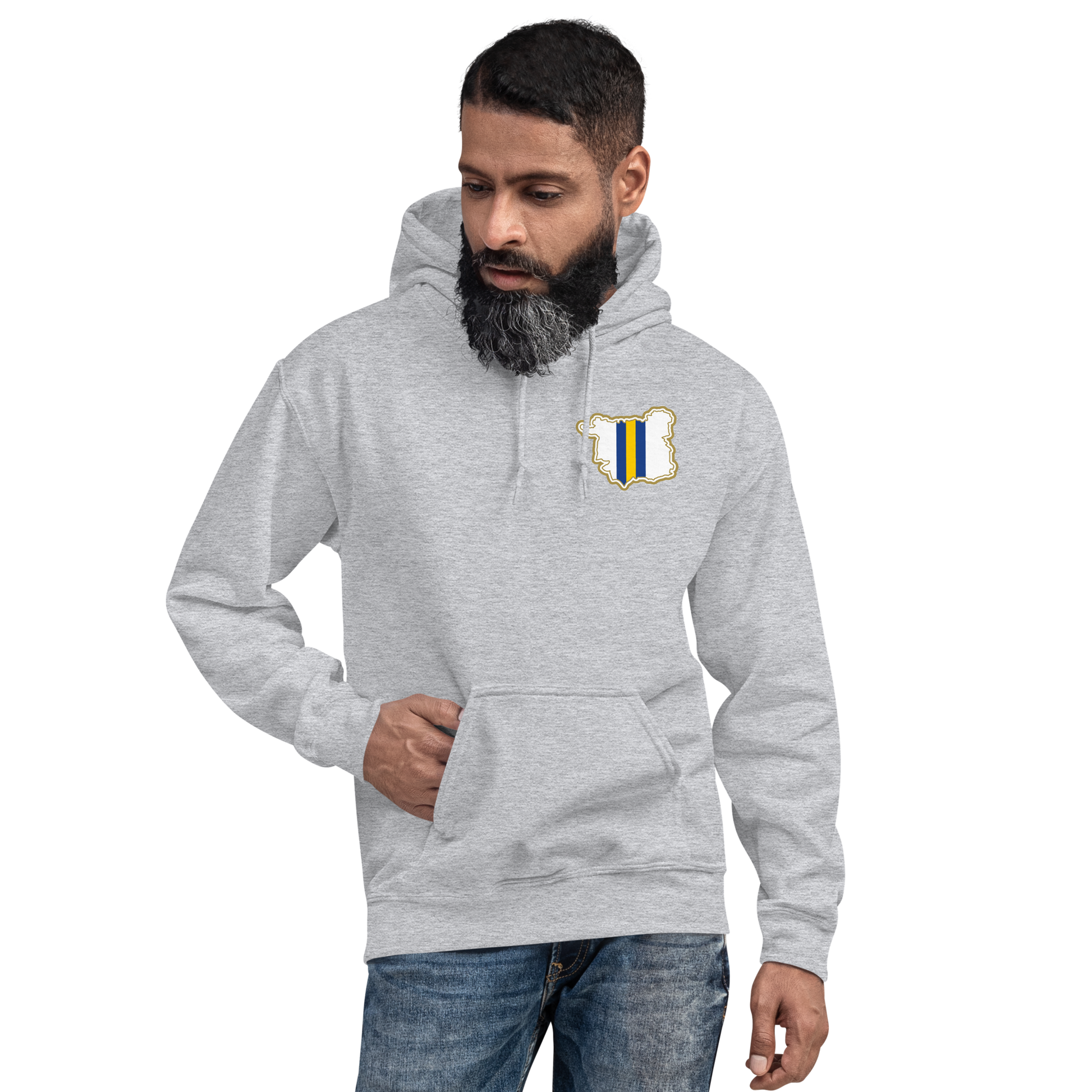 Sport Grey Leeds Utd Hoodie with Area Motif