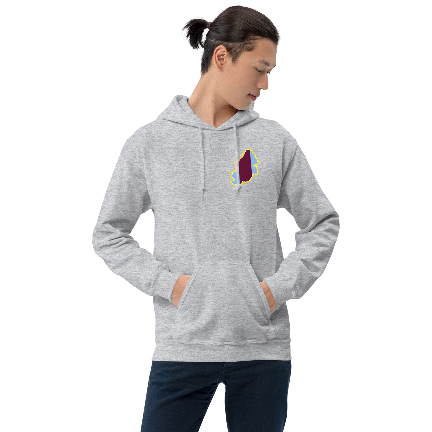 Sport Grey Aston Villa Hoodie with Area Motif