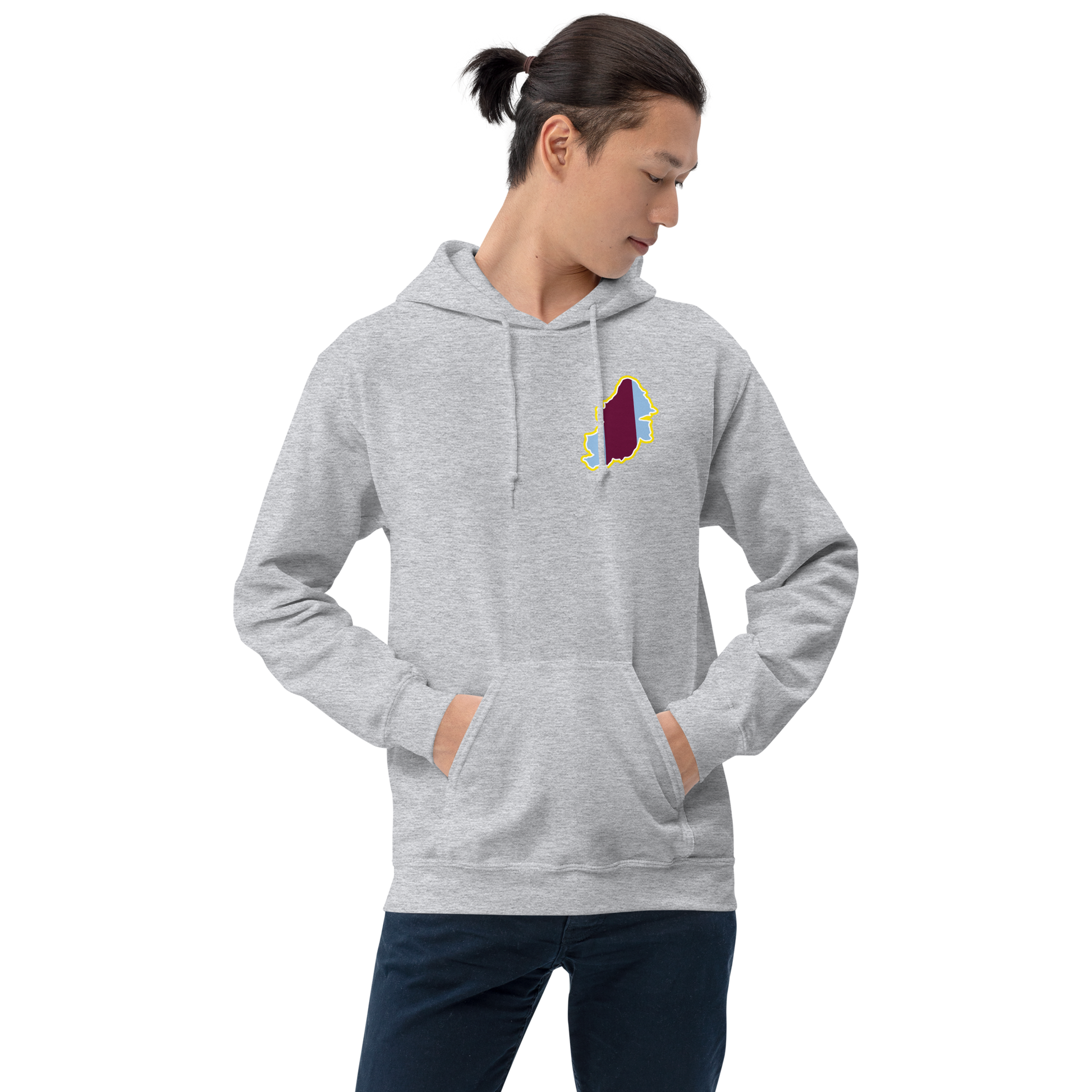 Sport Grey Aston Villa Hoodie with Area Motif