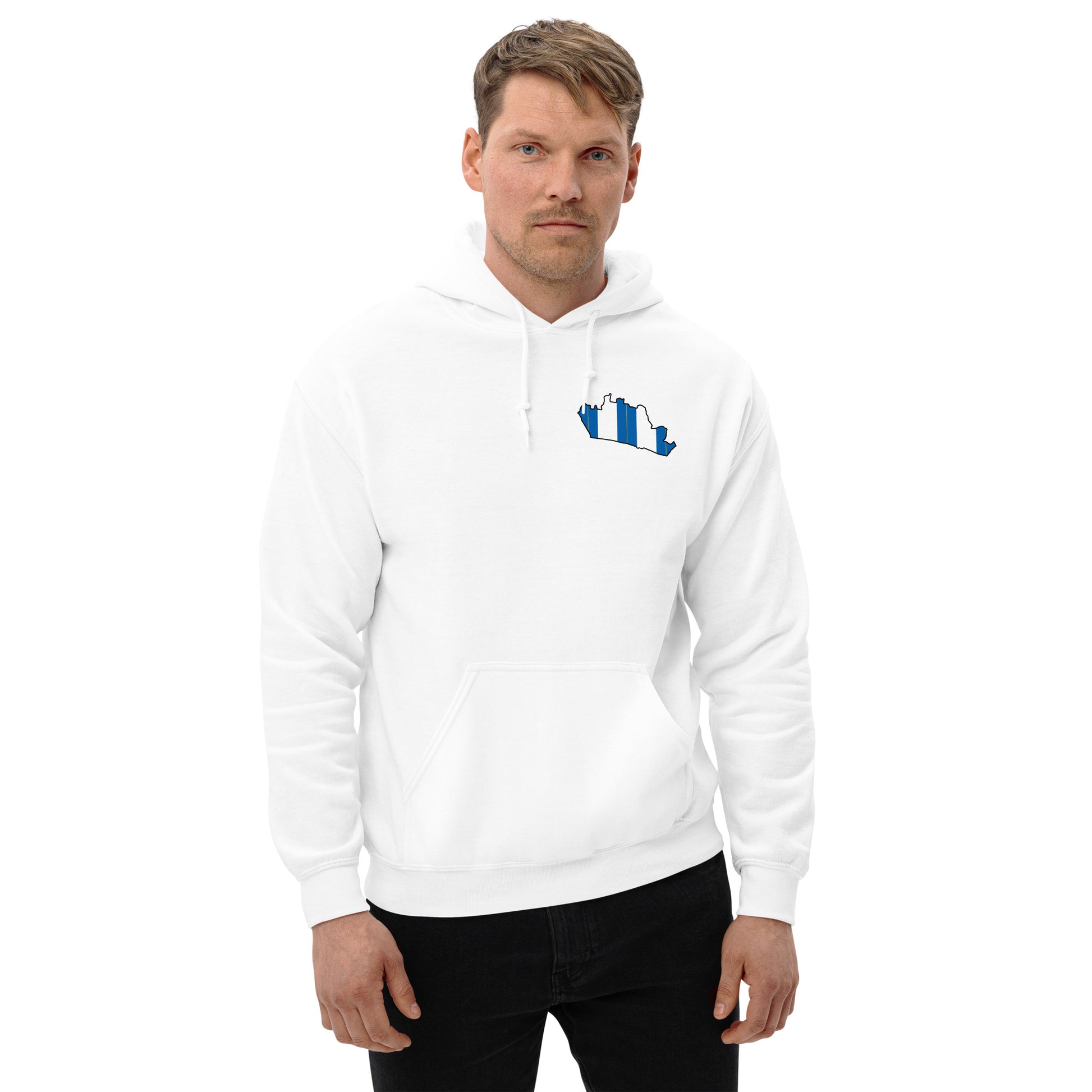 White Brighton Hoodie with Area Motif